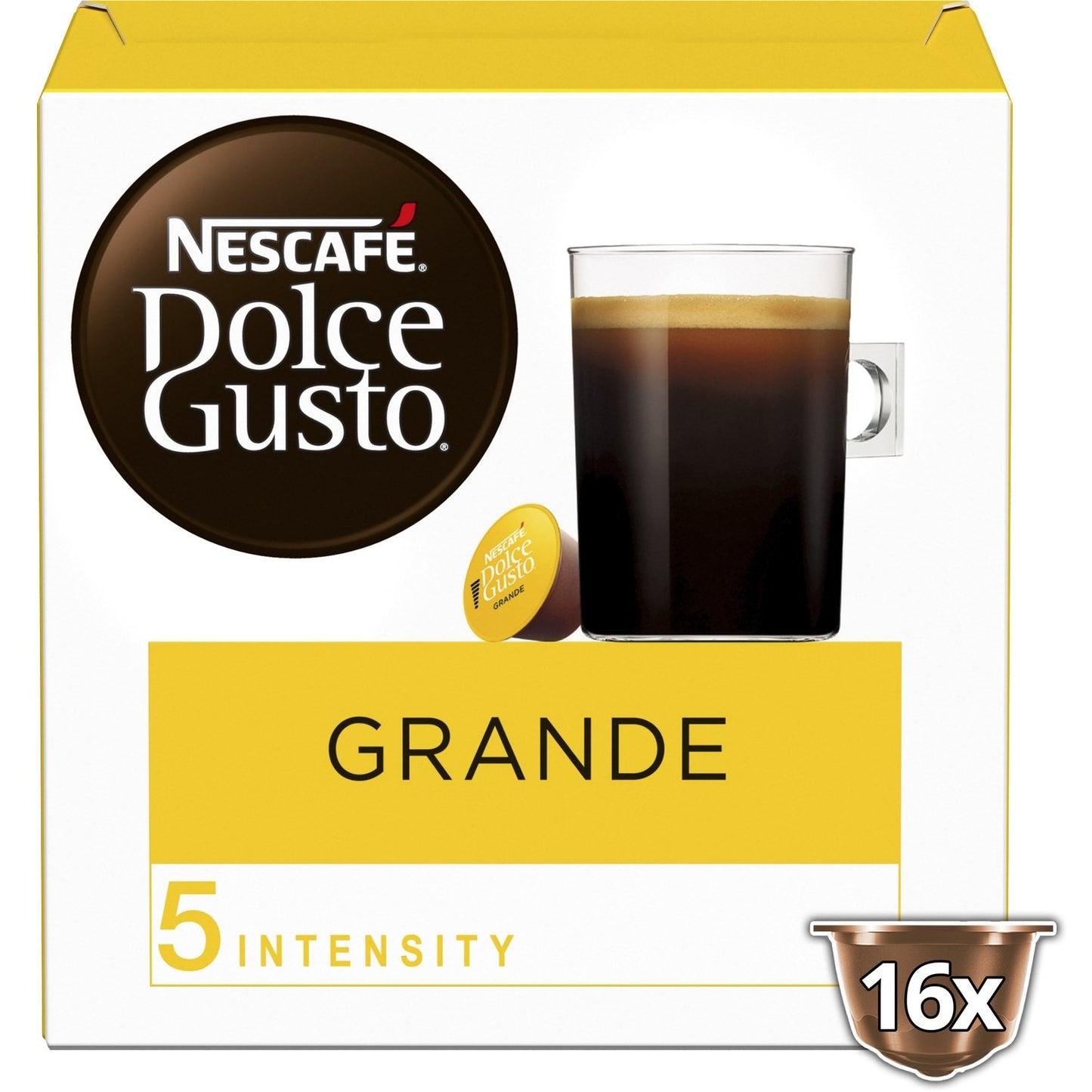 Café Capsules Grande Intensité 5 NESCAFE DOLCE GUSTO la boîte de 16 capsules
