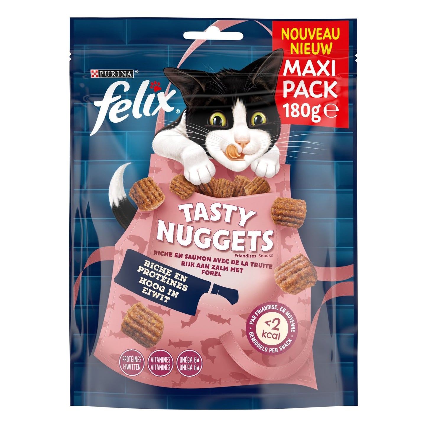 Friandises pour Chat Adulte Saumon Truite Tasty Nuggets FELIX le sachet de 180g