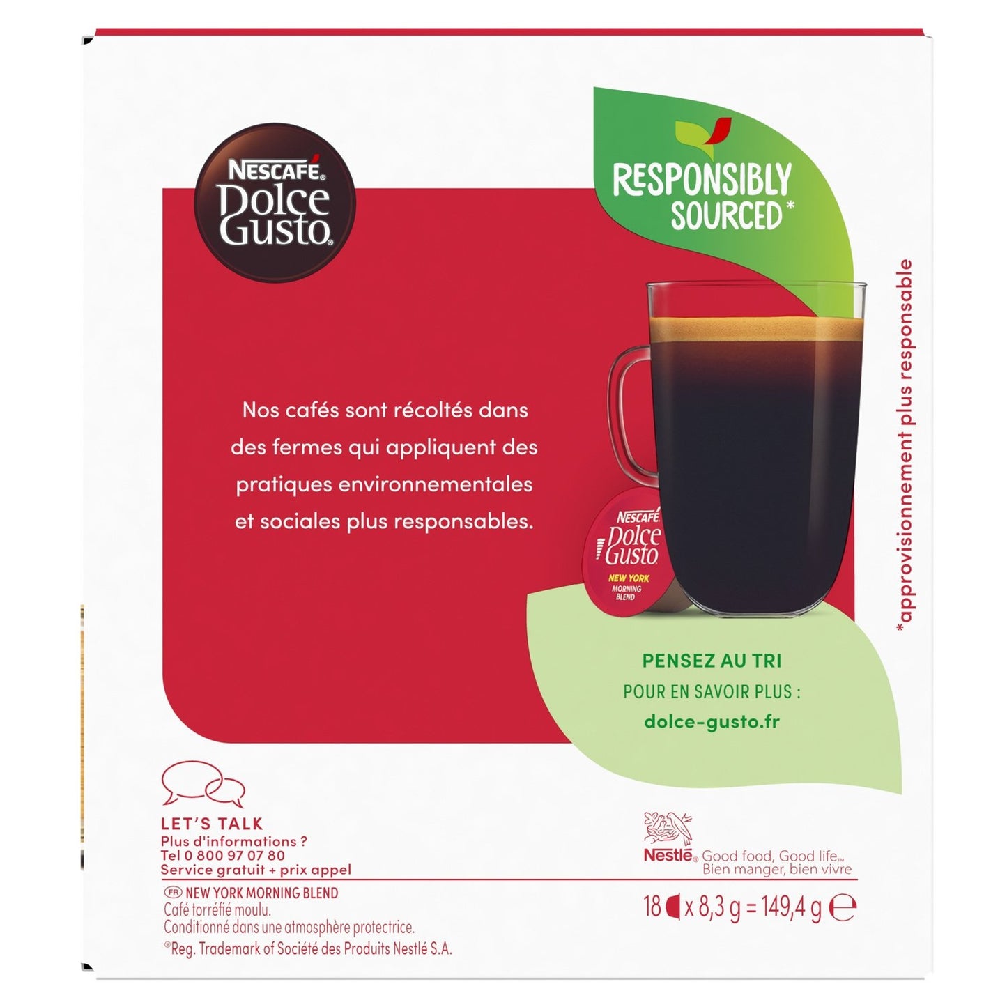 Coffee Capsules Intensity 10 Compatible with Dolce Gusto NESCAFE