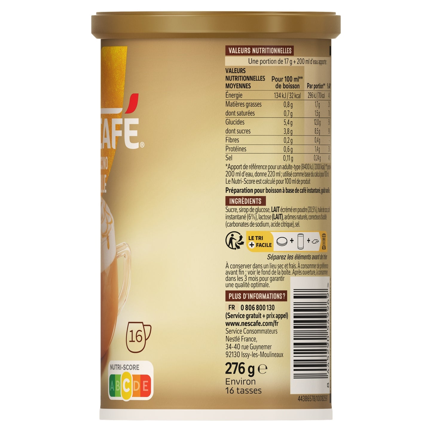 NESCAFE Vanilla Soluble Cappuccino