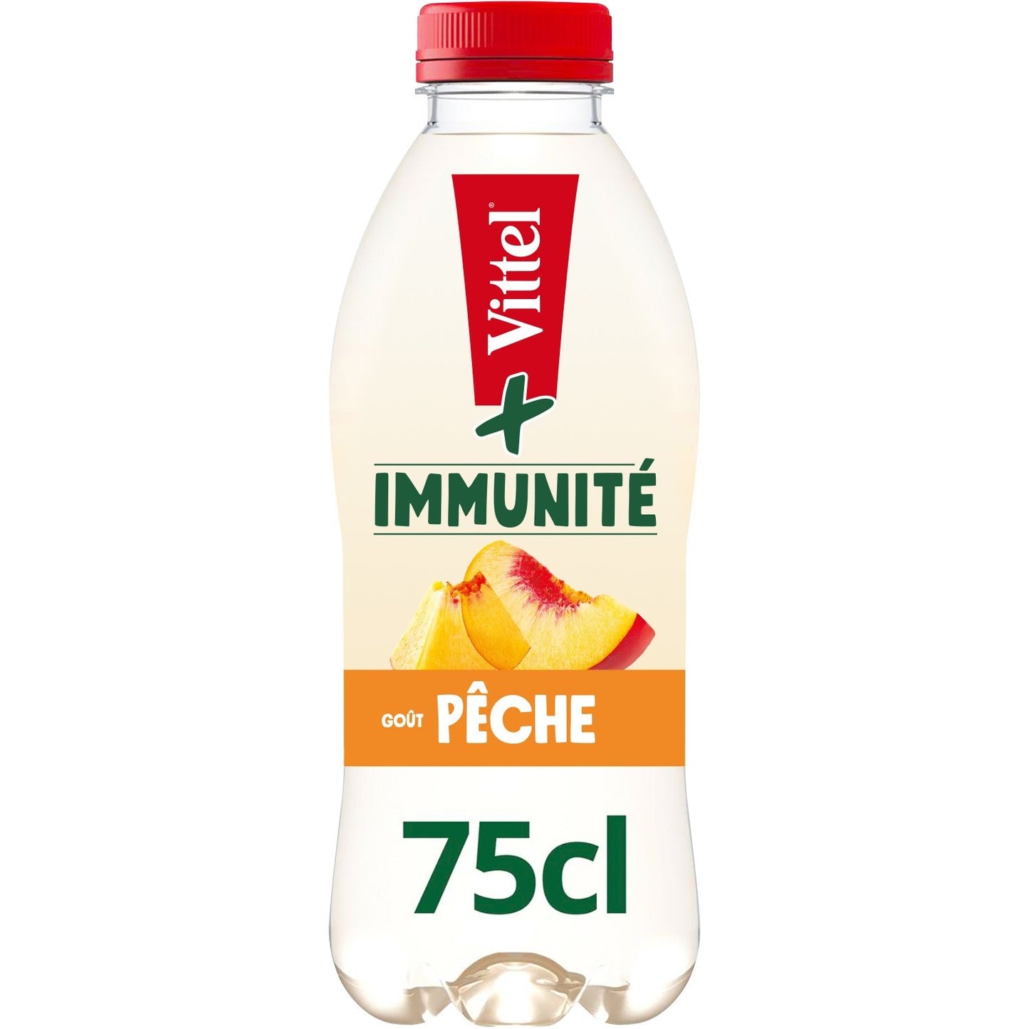 Eau Plate Aromatisée Immunité Pêche VITTEL la bouteille de 75cl