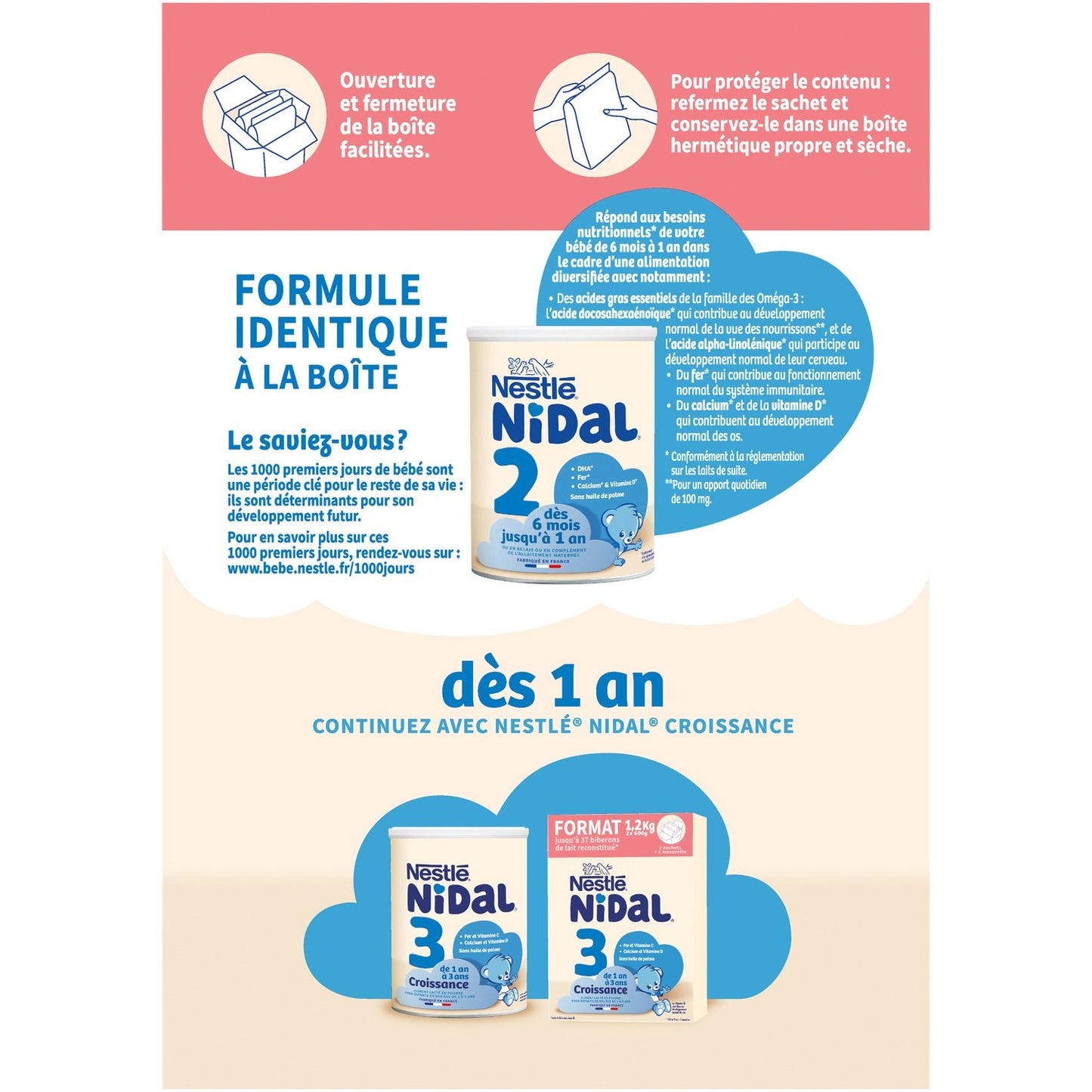 NIDAL Powdered Baby Milk 2nd Age from 6 Months to 1 Year