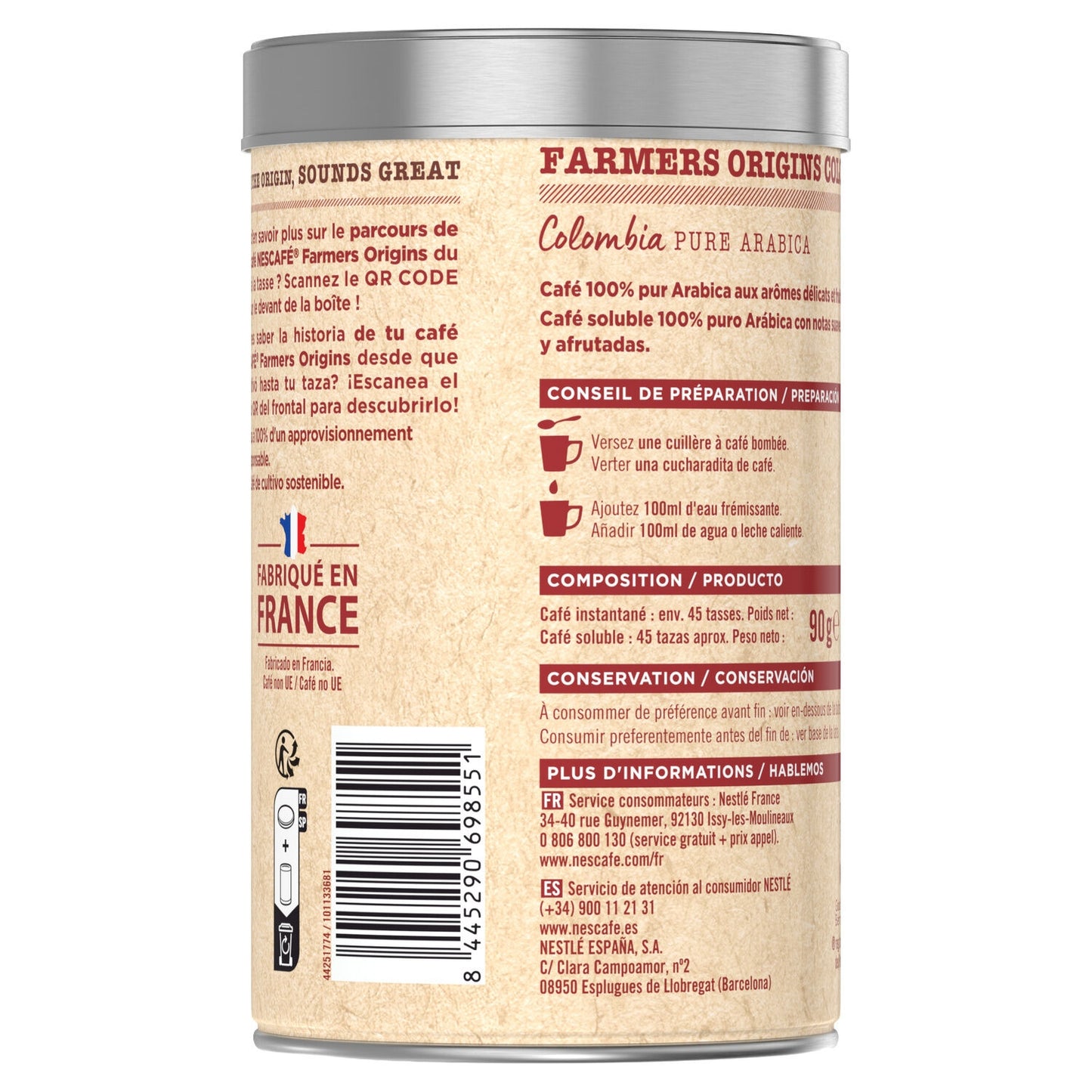 NESCAFE FARMERS ORIGINS Colombian Intensity 6 Instant Coffee
