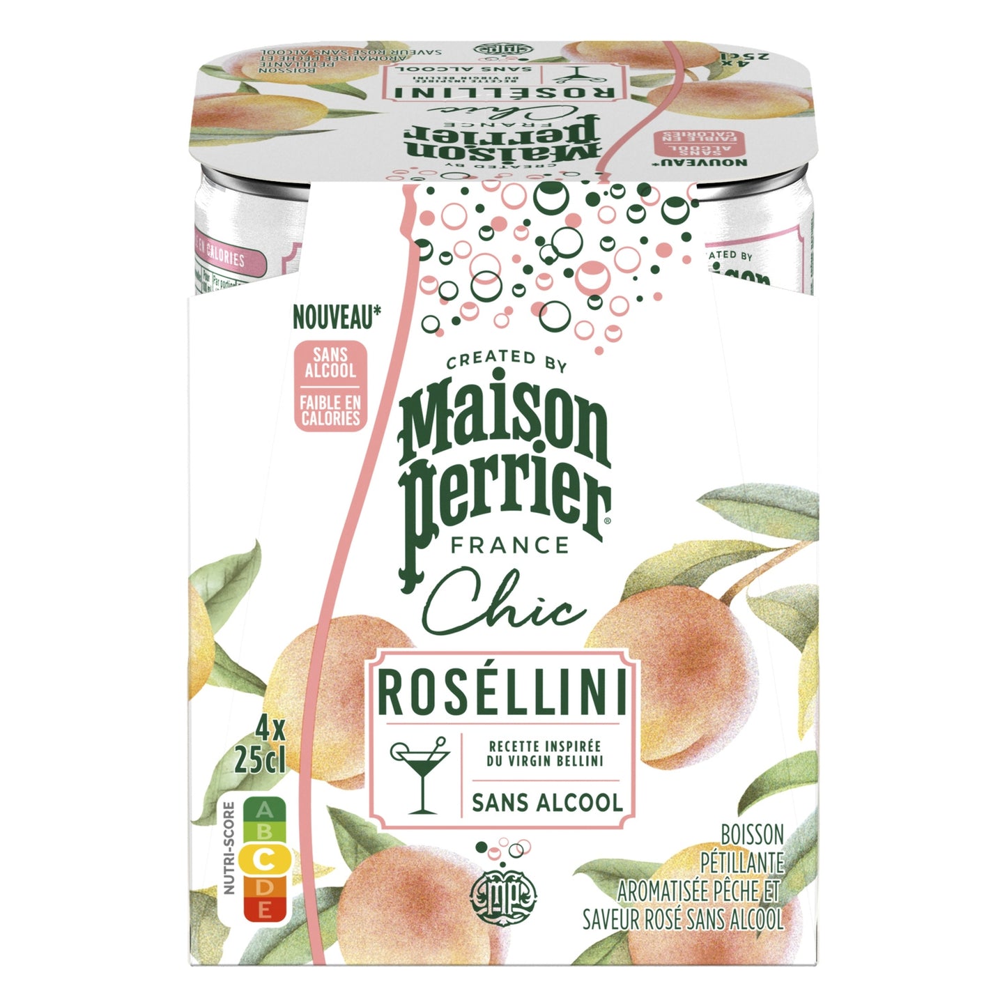 Roséllini Alkoholfreies aromatisiertes Sprudelwasser MAISON PERRIER CHIC