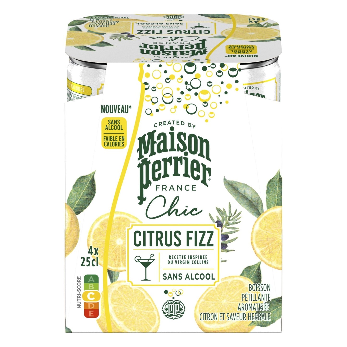 Sprudelwasser mit Zitrus-Fizz-Geschmack MAISON PERRIER CHIC
