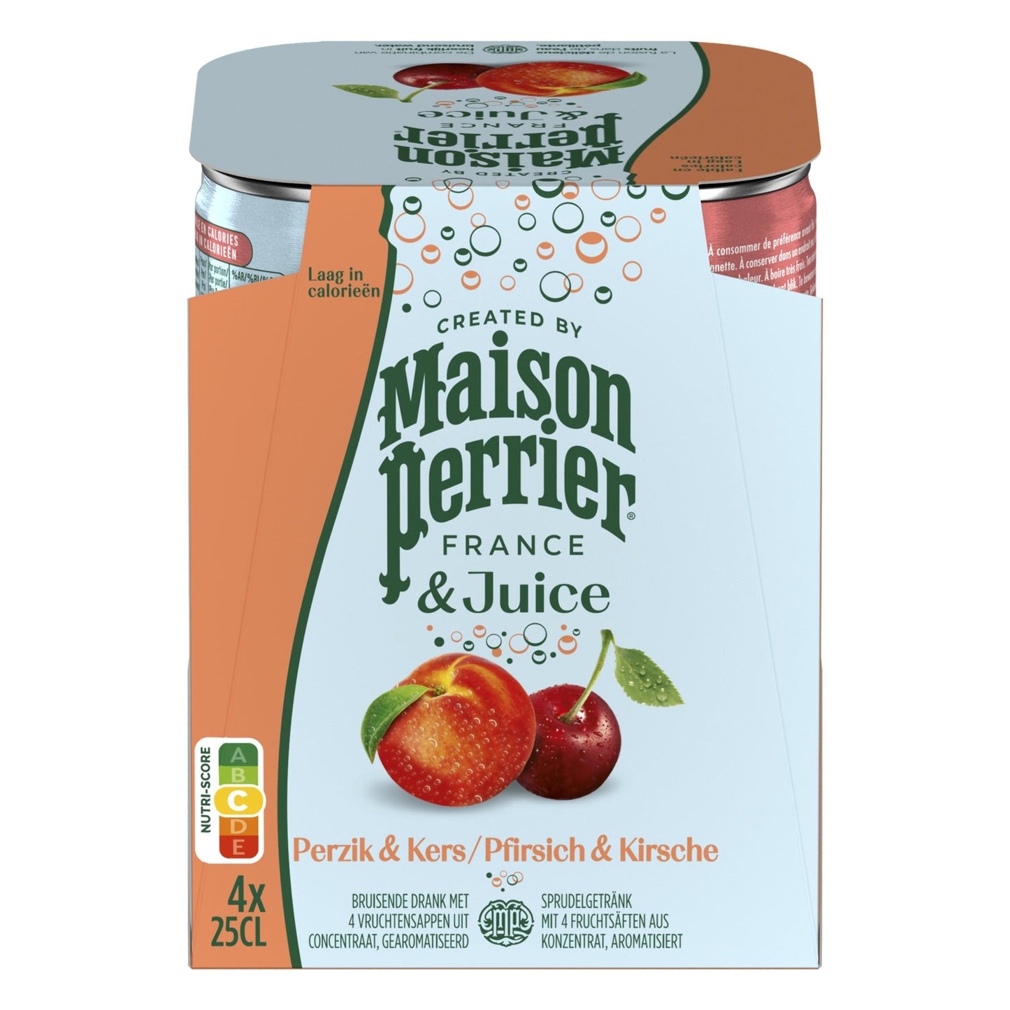 PERRIER Sprudelwasser mit Pfirsich-Kirsch-Geschmack