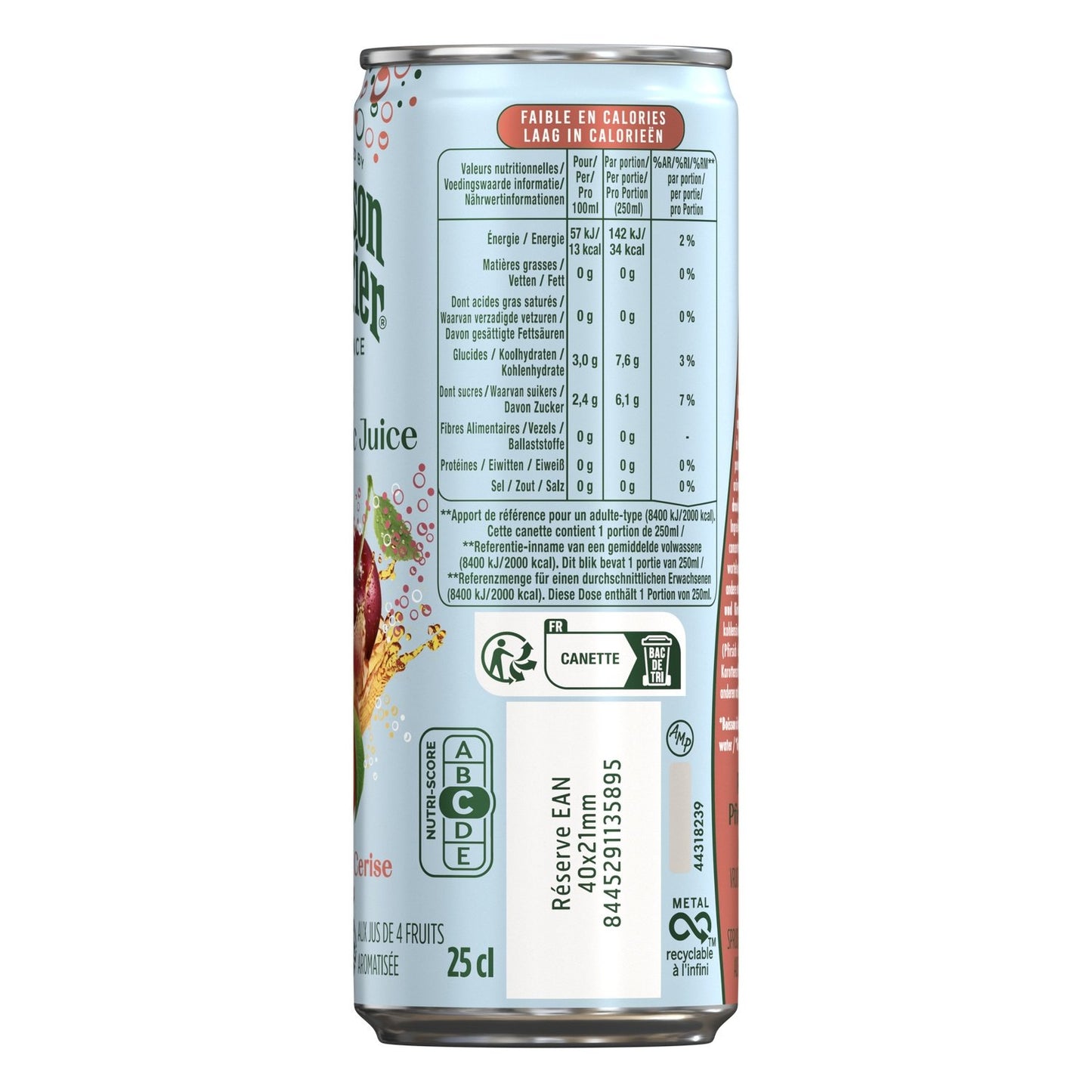 PERRIER Sprudelwasser mit Pfirsich-Kirsch-Geschmack