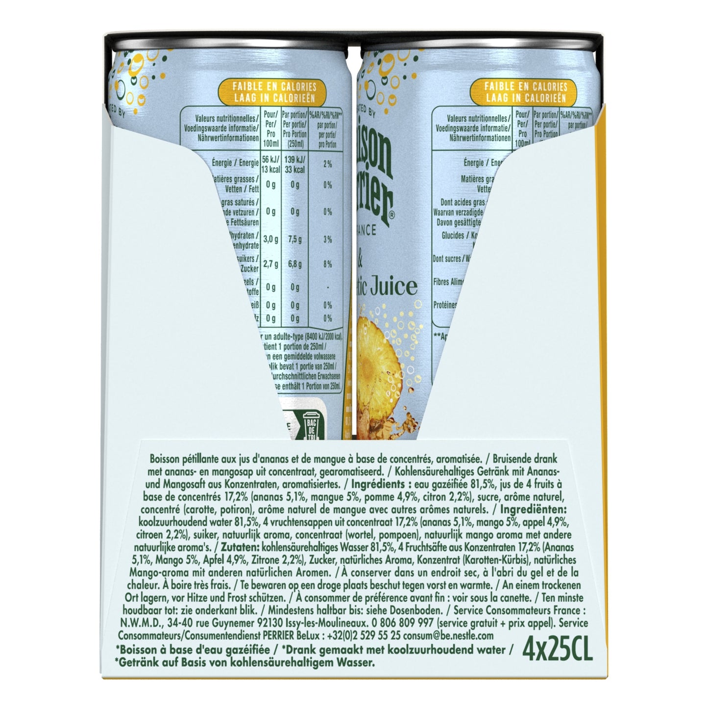 PERRIER HOUSE Sprudelwasser mit Ananas-Mango-Geschmack