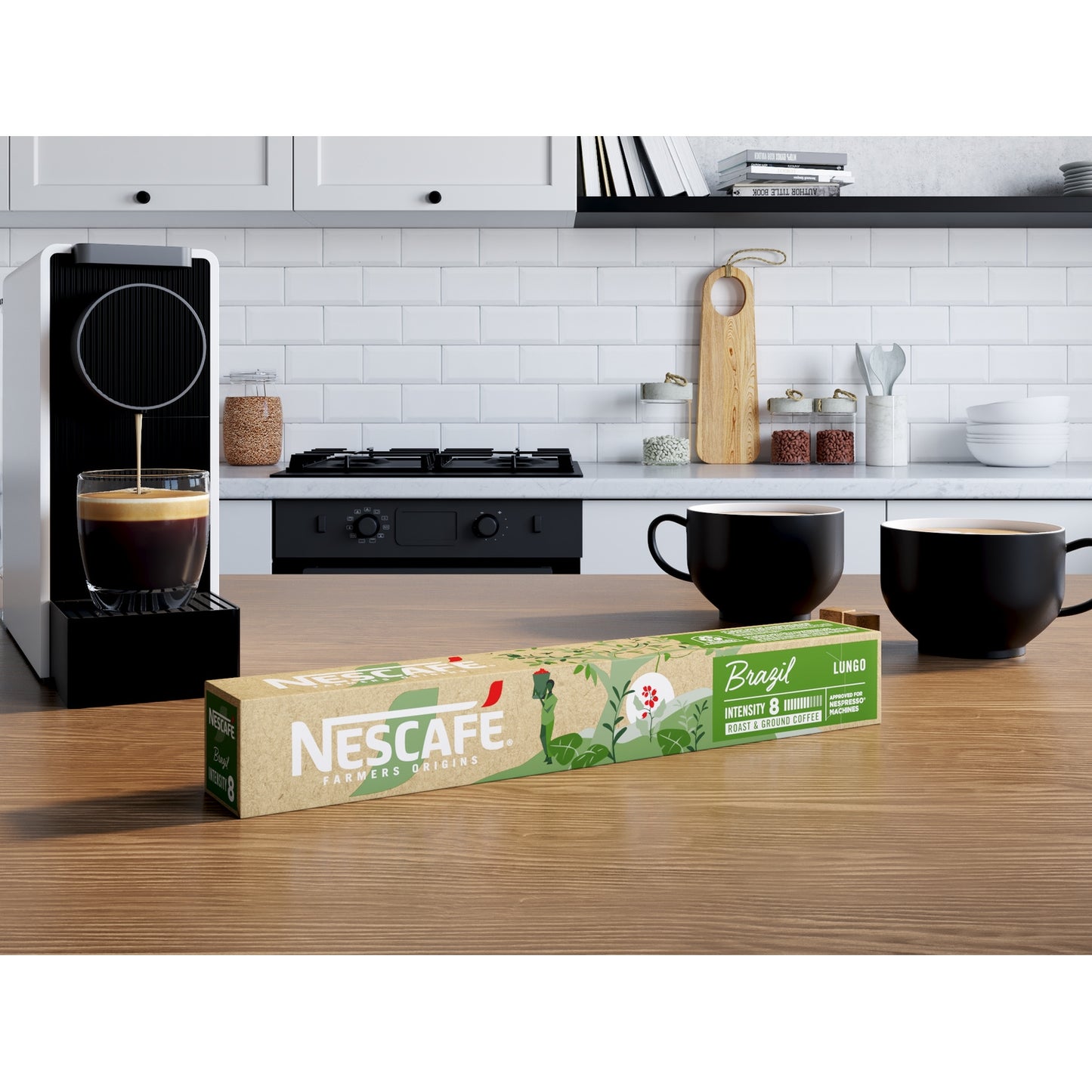 Café Capsules Lungo Intensité 8 Brazil Compatible Nespresso NESCAFE FARMERS ORIGINS