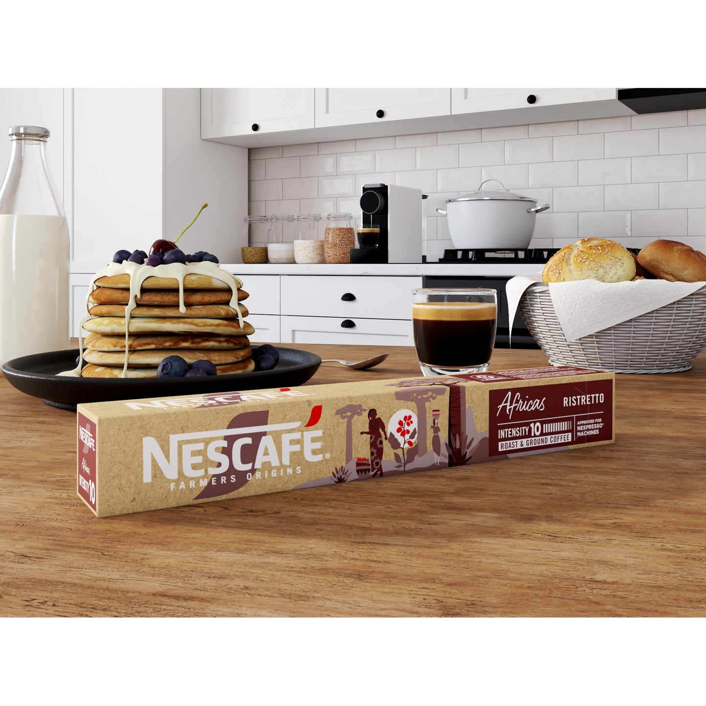 Kaffeekapseln Ristretto Intensität 10 Kompatibel Nespresso Africas NESCAFE FARMERS ORIGINS