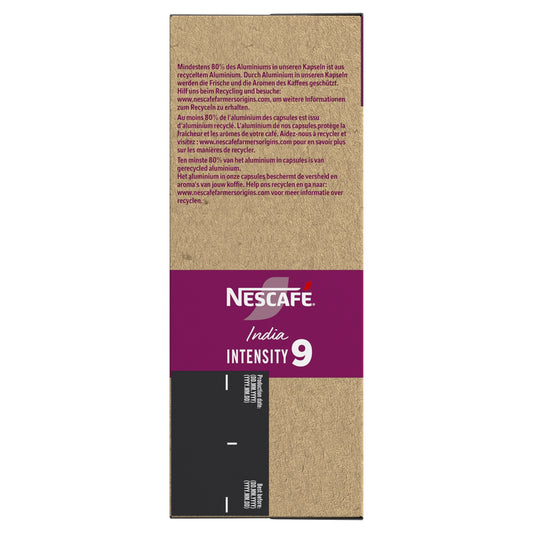 Café Capsules Espresso Intensité 9 India Compatible Nespresso NESCAFE FARMERS ORIGINS