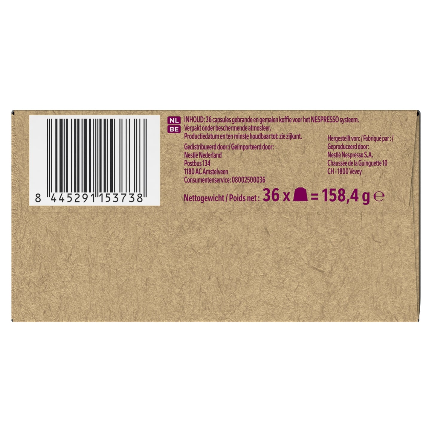 Café Capsules Espresso Intensité 9 India Compatible Nespresso NESCAFE FARMERS ORIGINS