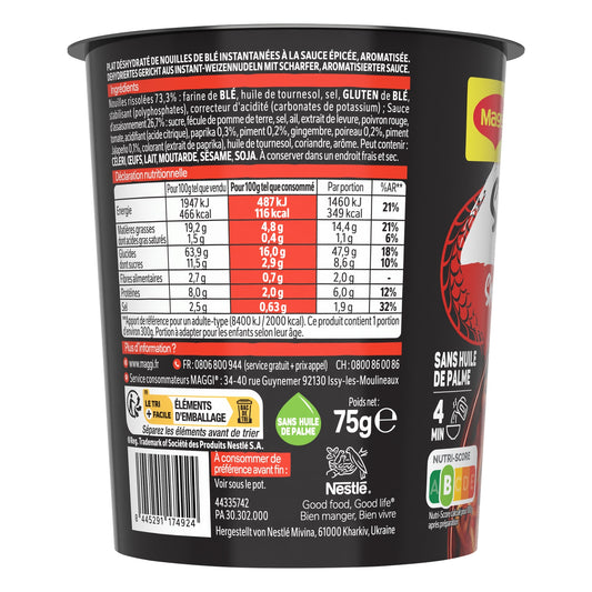 Nouilles Instantanées Saveur Sweet Chili Saucy Noodles MAGGI