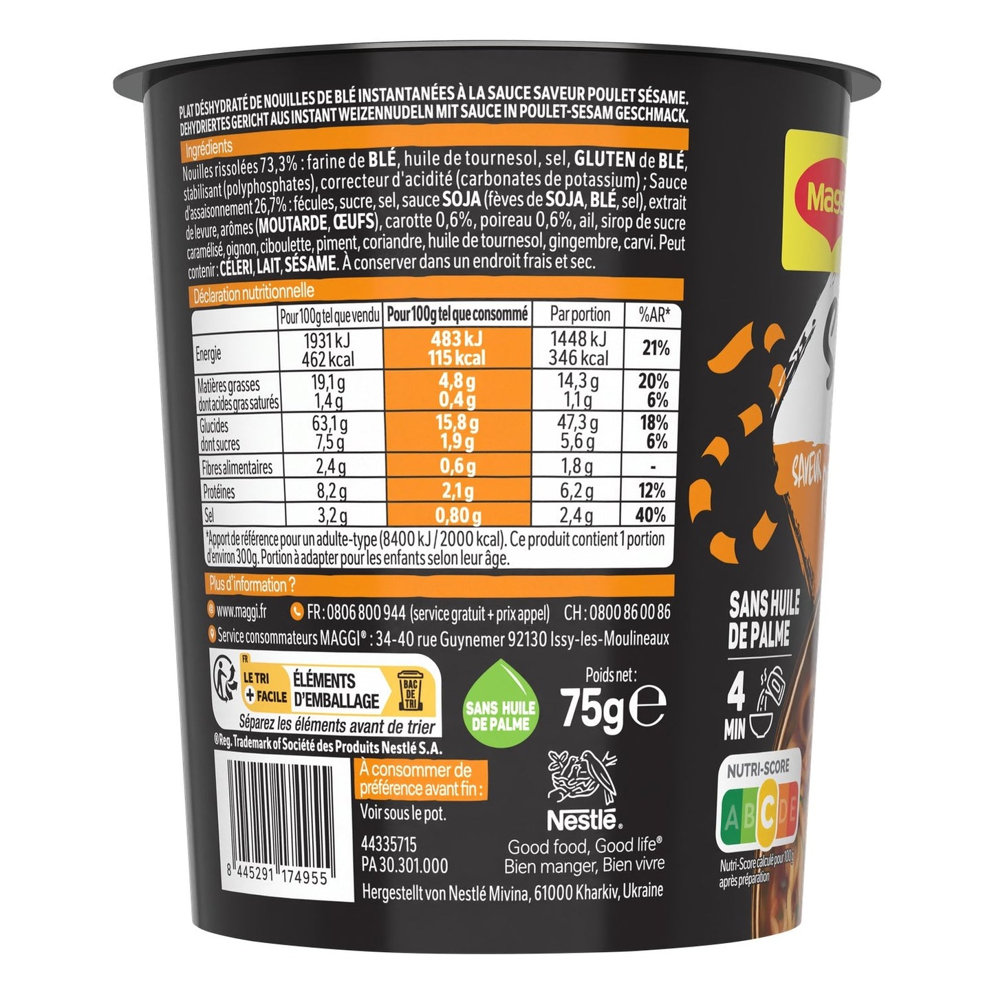 Nouilles Asiatiques Poulet Sésame MAGGI
