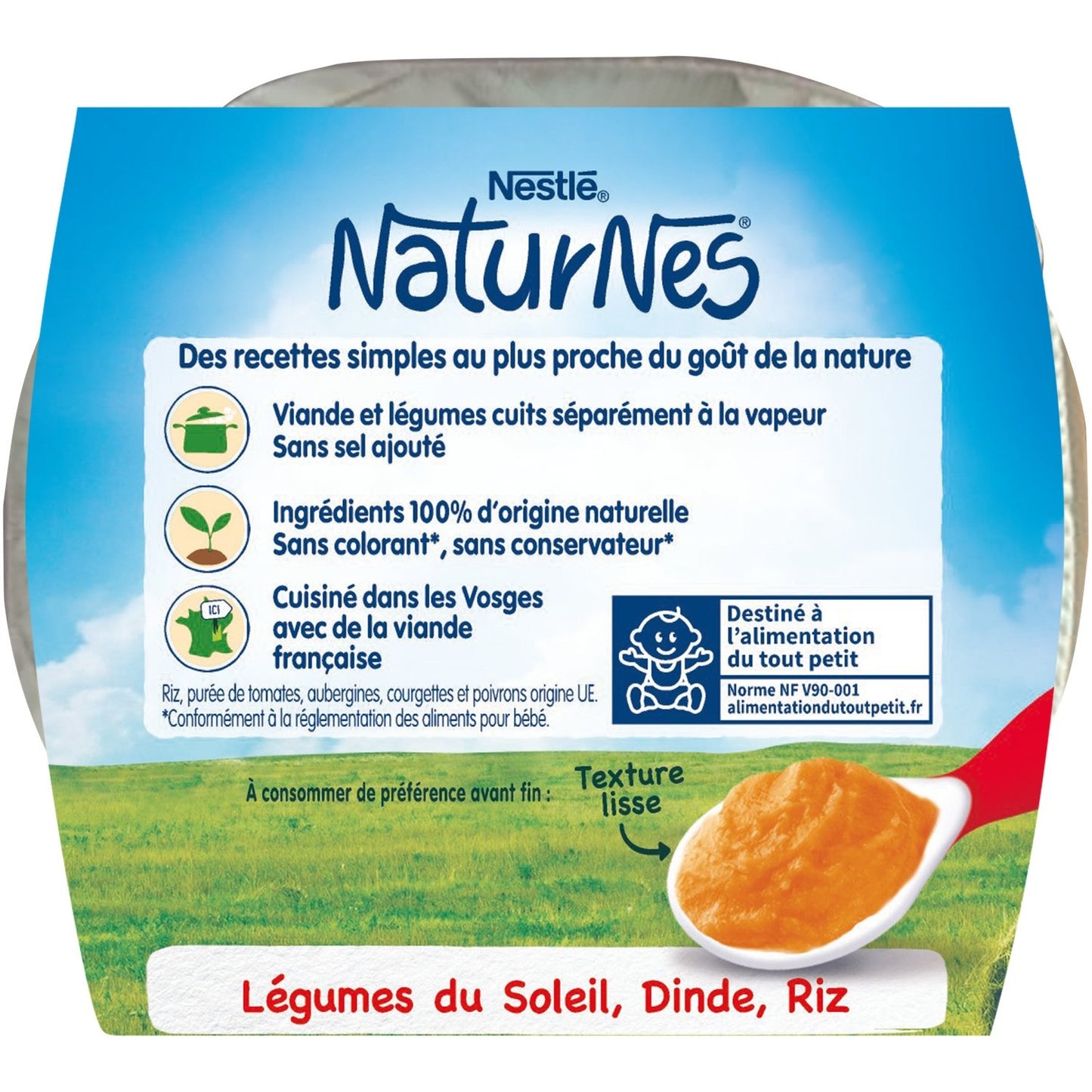 Plat Bébé Légumes du Soleil Dinde Riz NESTLE