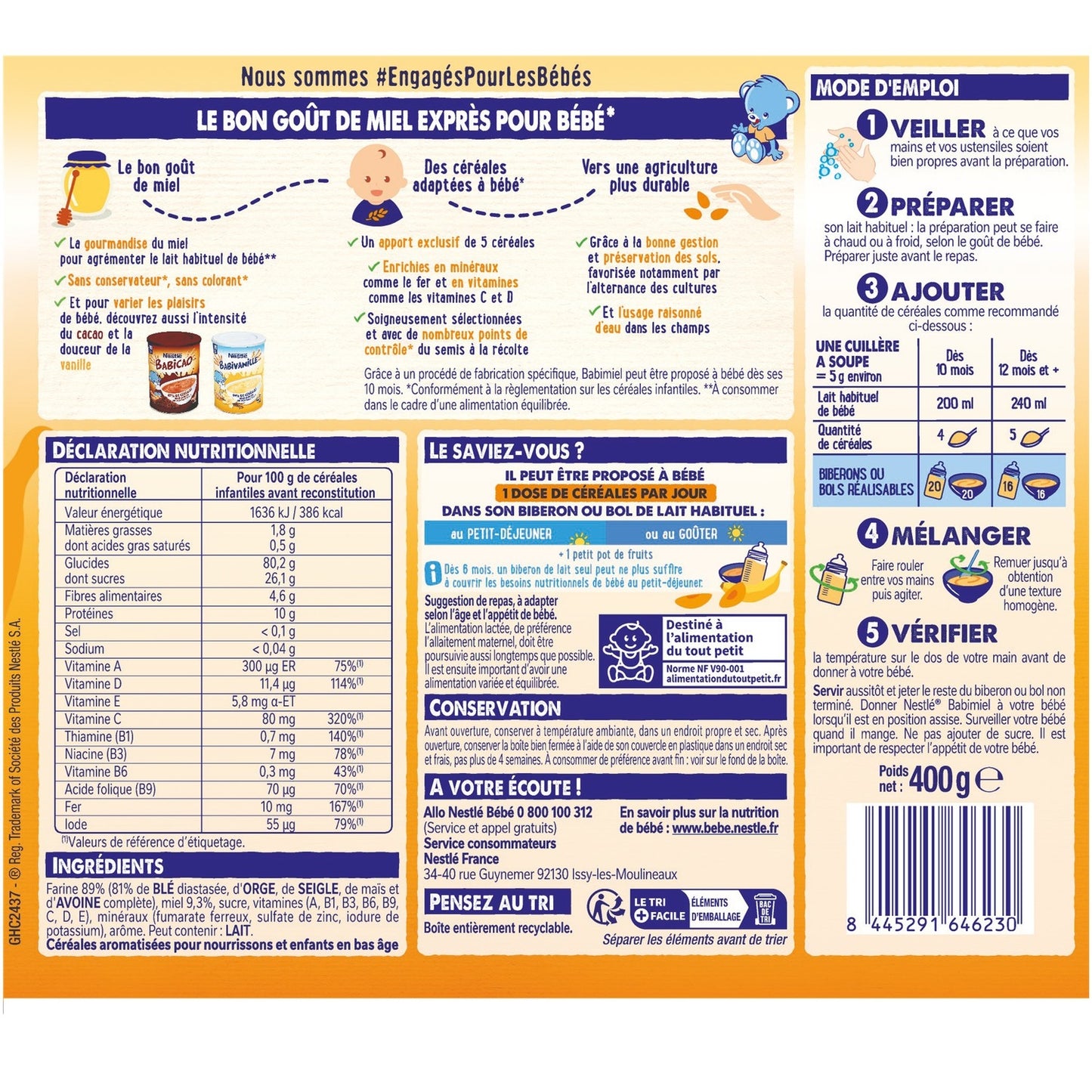 Céréales Bébé Babimiel NESTLE