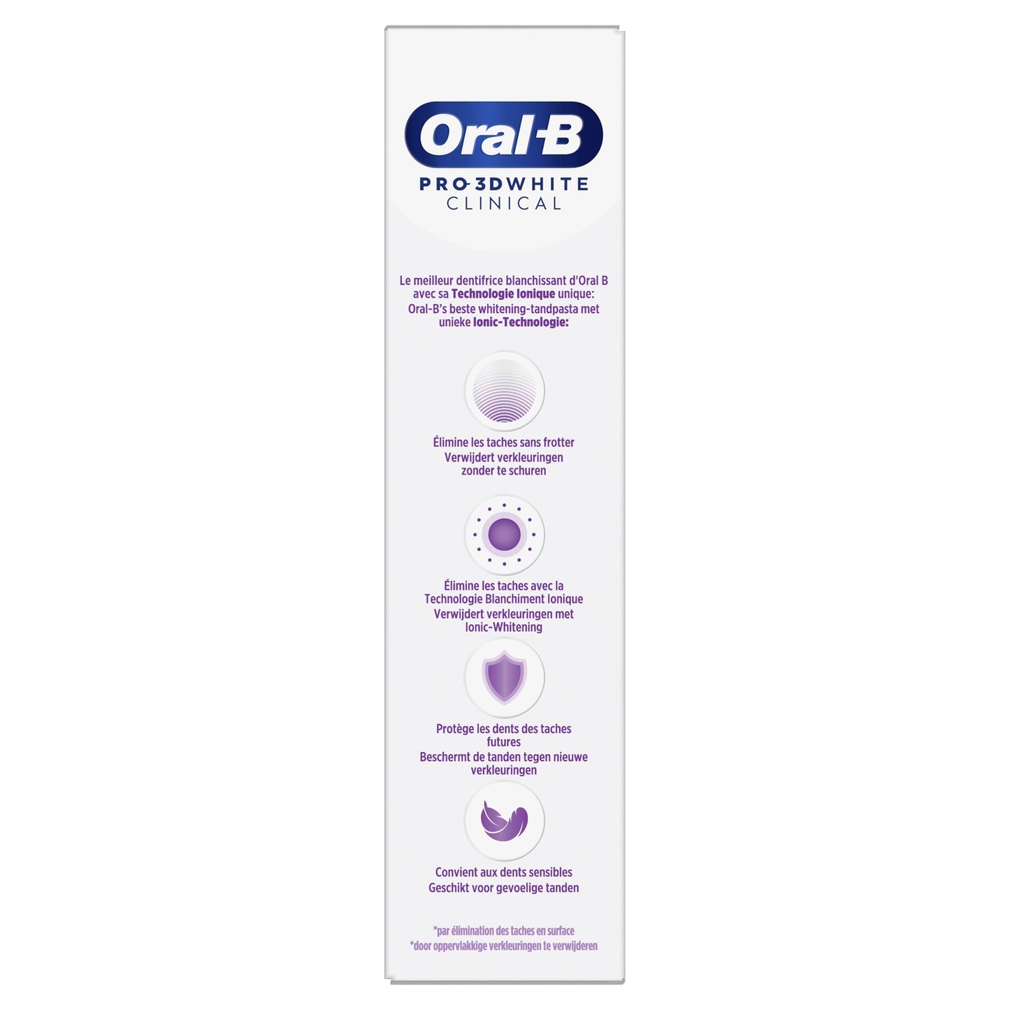 Dentifrice Pro 3d White Blancheur Intense ORAL-B