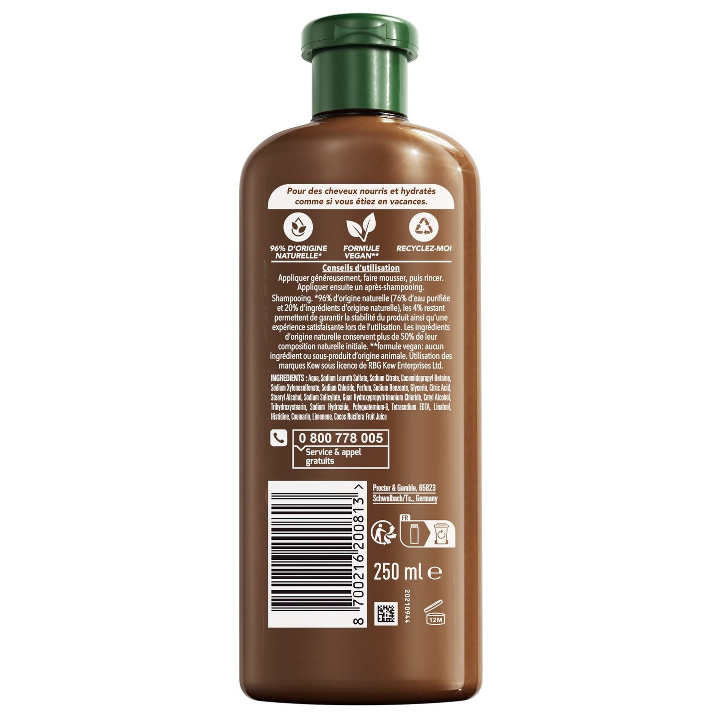 Shampoing Hydratant Parfum Noix de Coco HERBAL ESSENCES