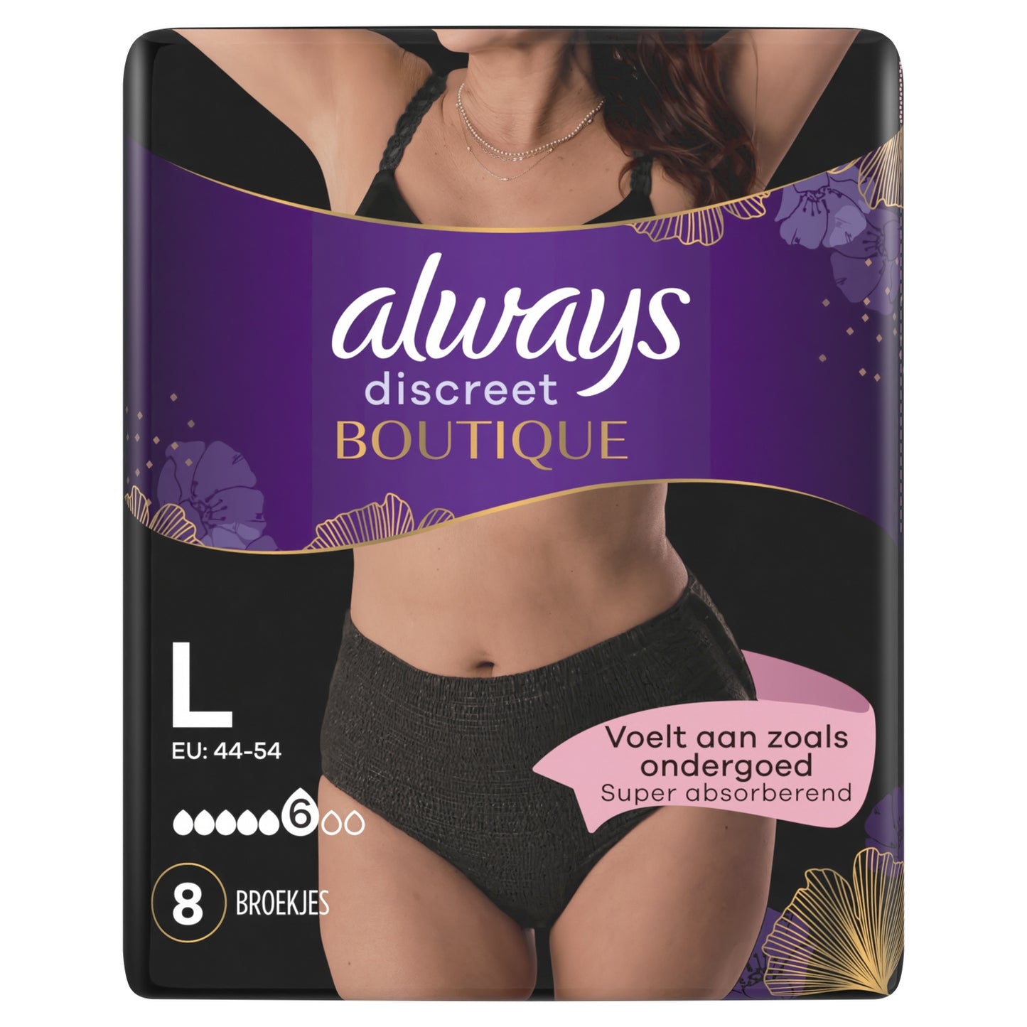 Culotte Fuite Urinaire Taille L Noire Discreet Boutique ALWAYS