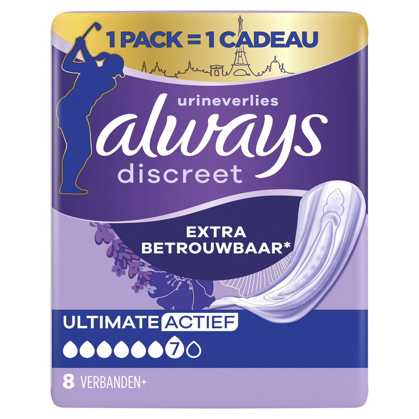Serviettes Fuite Urinaire Ultimate Active Extra Sûre Discreet ALWAYS