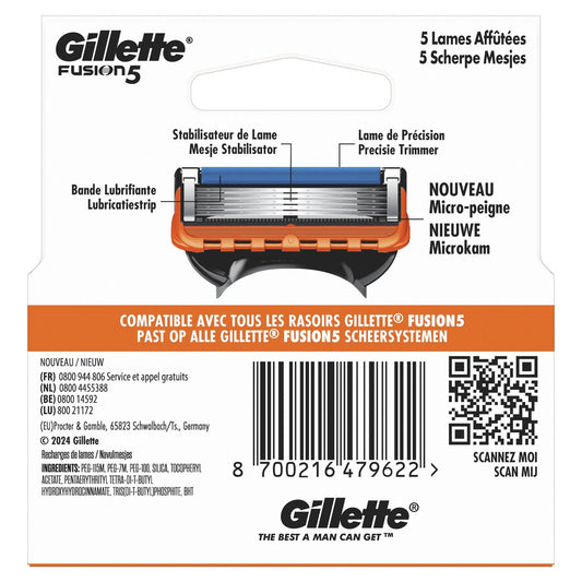 Lames de Rasoir pour Homme Fusion 5 GILLETTE