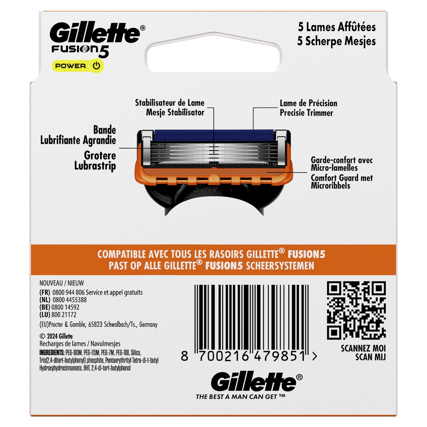 Gillette Fusion 5 Power Men's Razor Blades