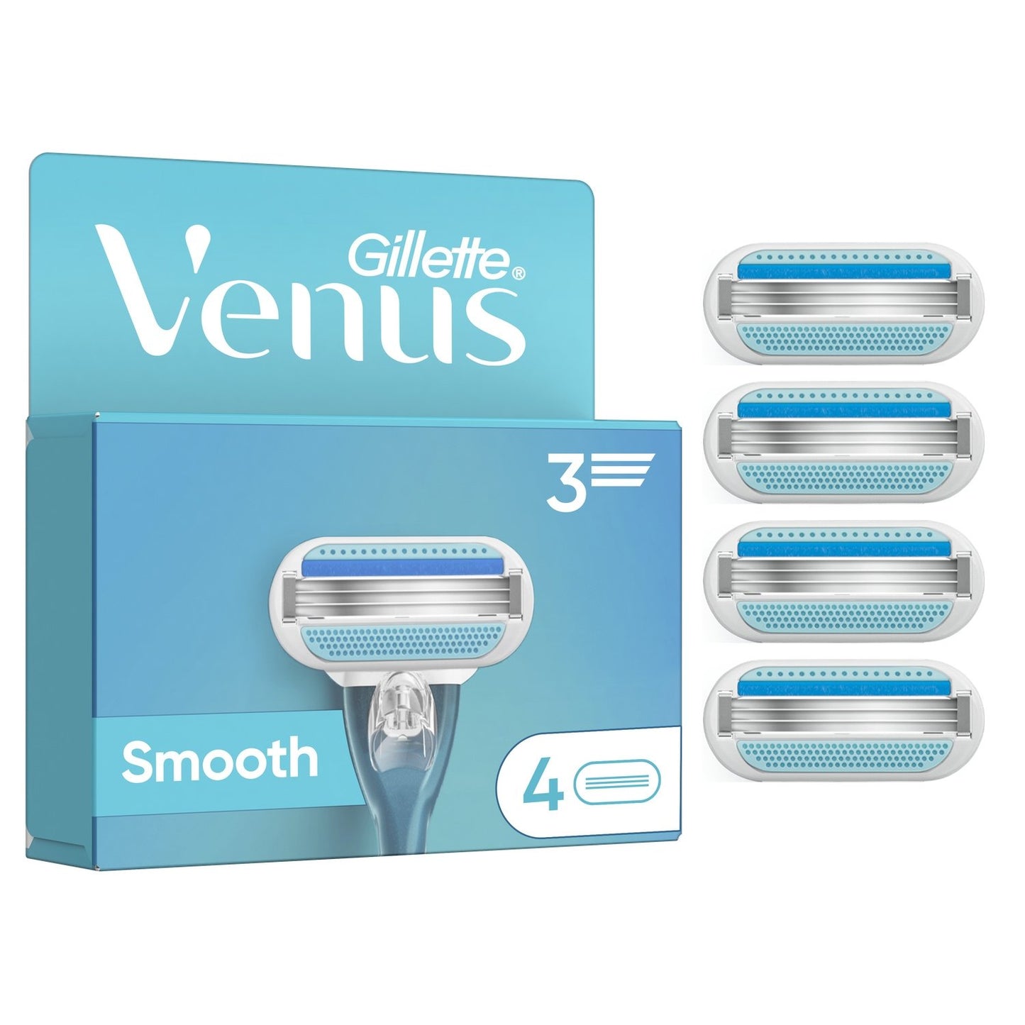 Rasoir pour Femme Smooth GILLETTE le paquet de 4 recharges de rasoir