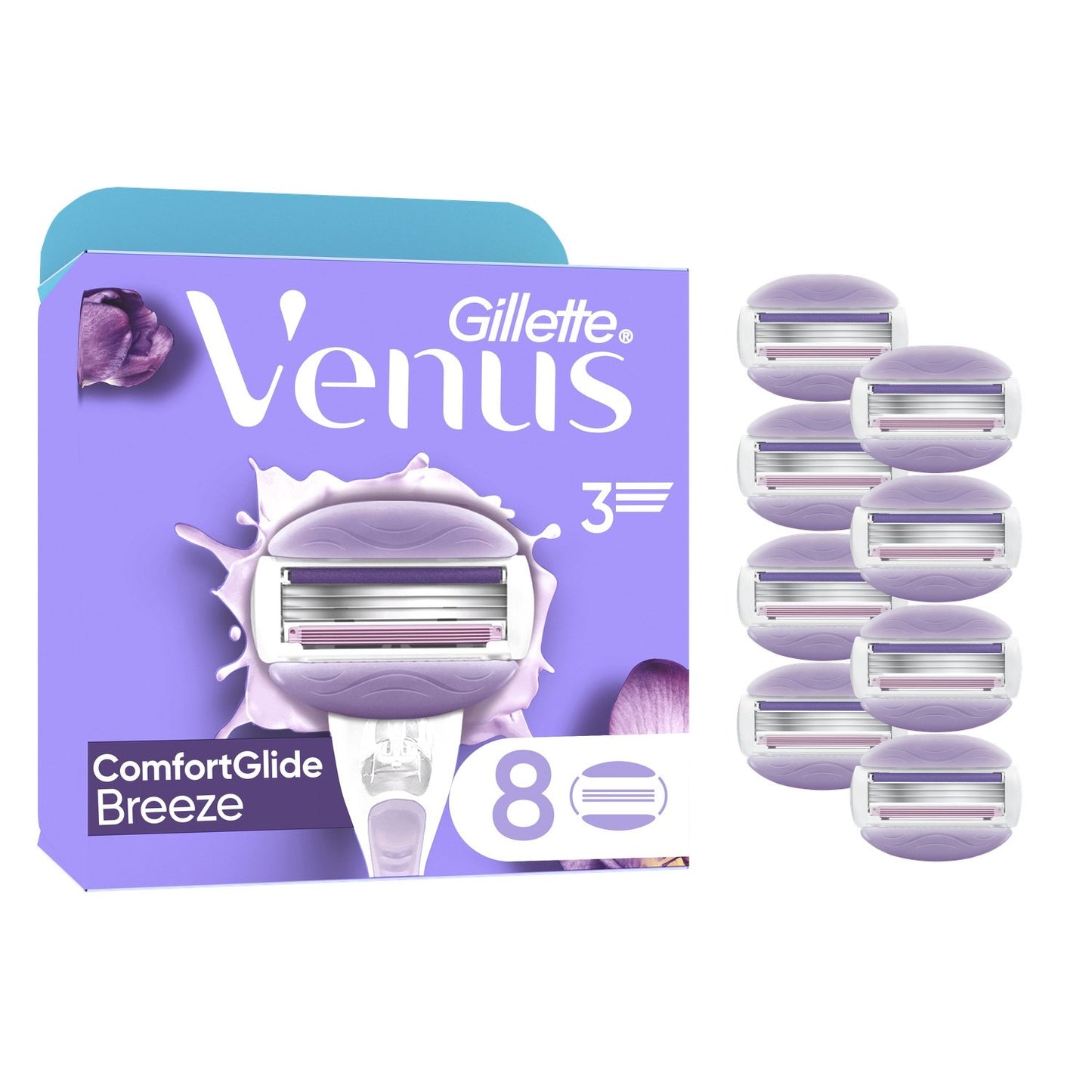 Lames de Rasoirs Femme Comfortglide Breeze VENUS le pack de 9 lames
