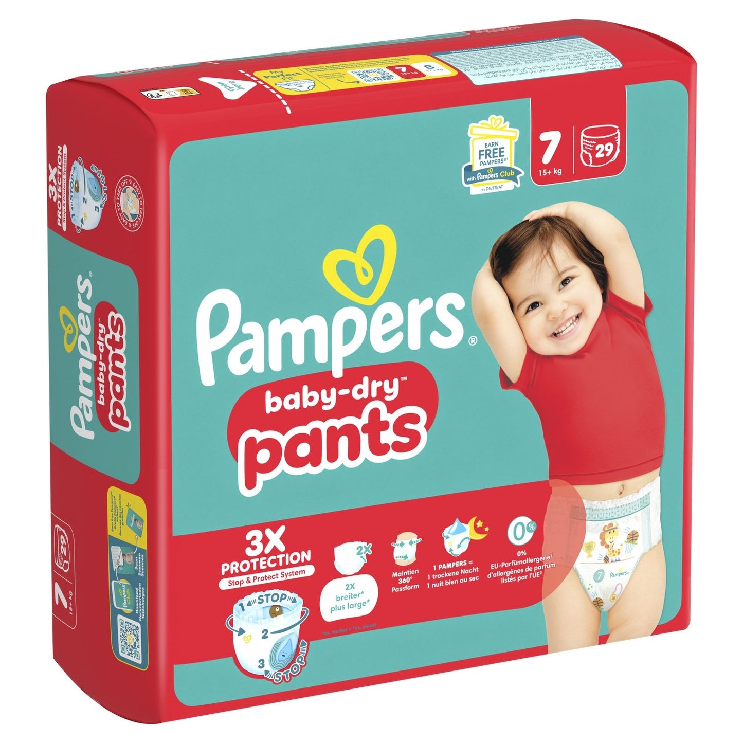 Couches Culottes Bébés Baby-Dry Pants T7 15+kg PAMPERS