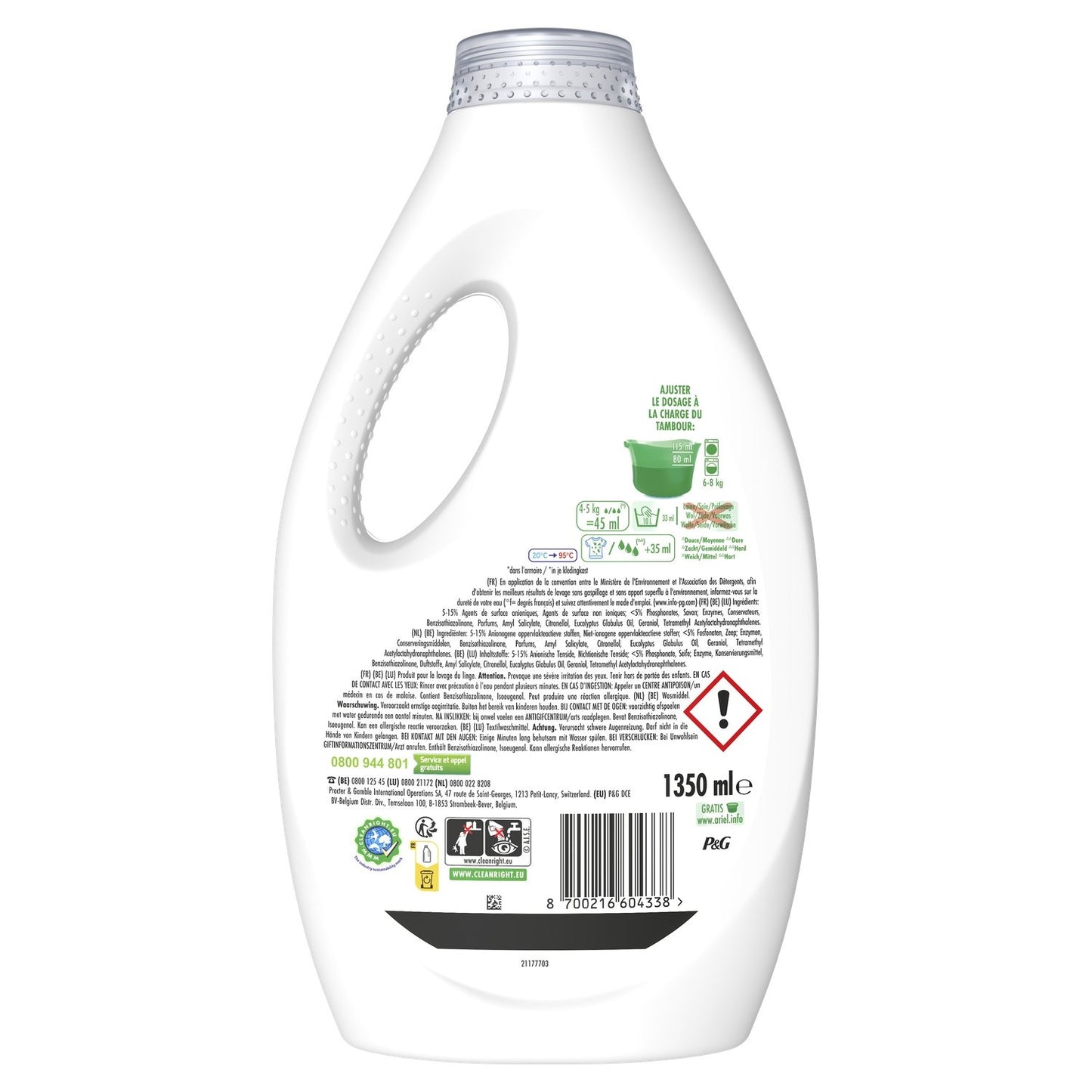 Lessive Liquide Touch Of Lenor Unstoppables ARIEL