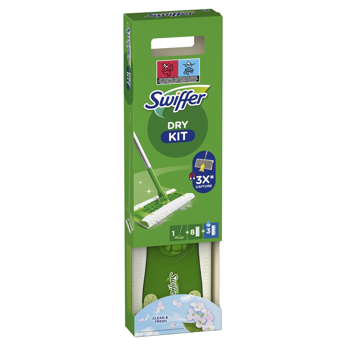 Kit de Nettoyage pour Sols Kit Complet Balai Lingettes Sèches et Humides SWIFFER