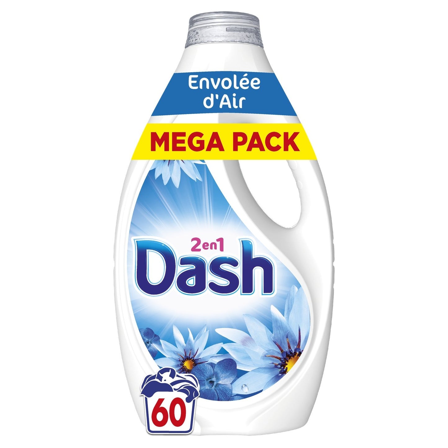 Lessive Liquide 2en1 Envolée d'Air DASH le bidon de 2700mL