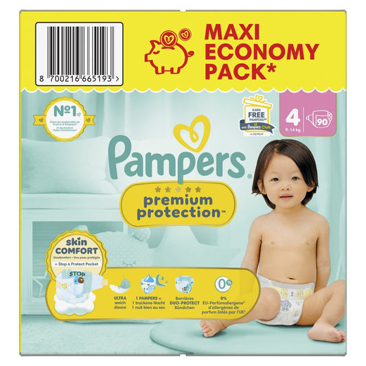 PAMPERS Premium Protection Baby Diapers 9-14kg Size 4