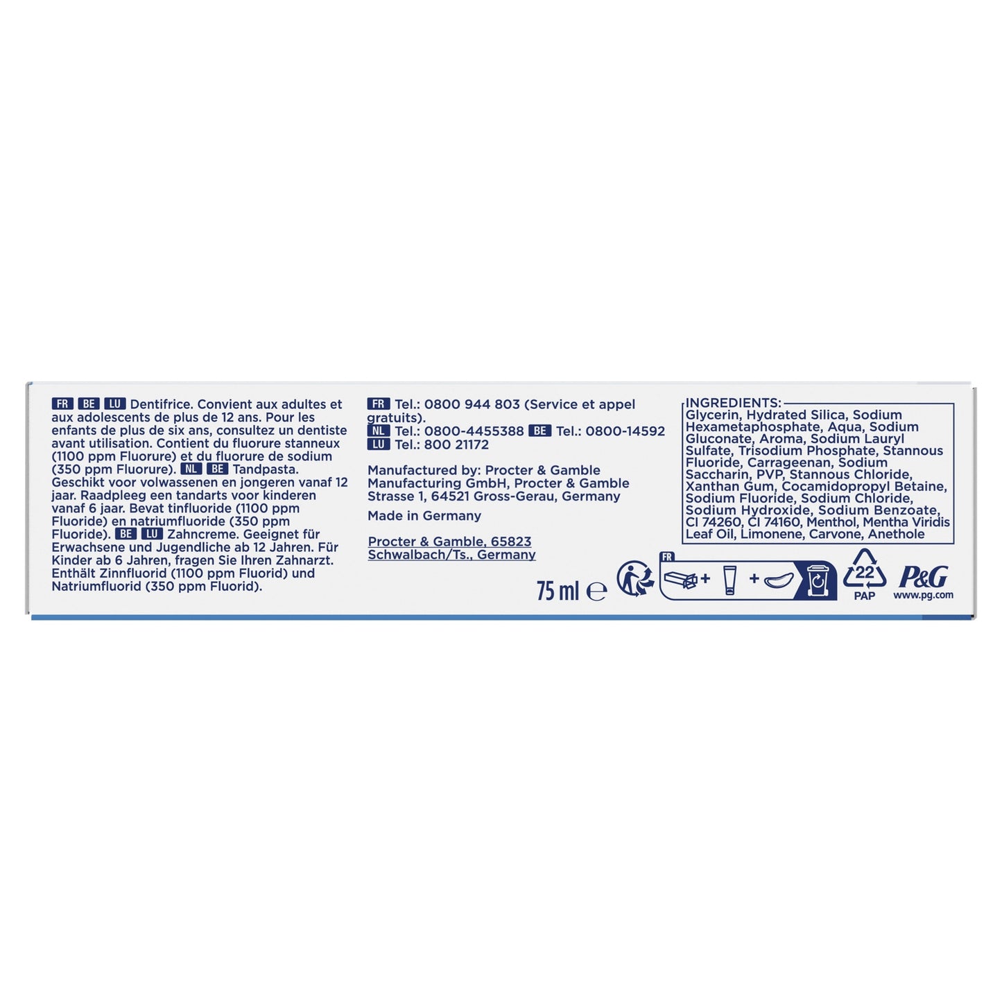 Dentifrice Pro-Expert Cristaux Blanchissants ORAL-B