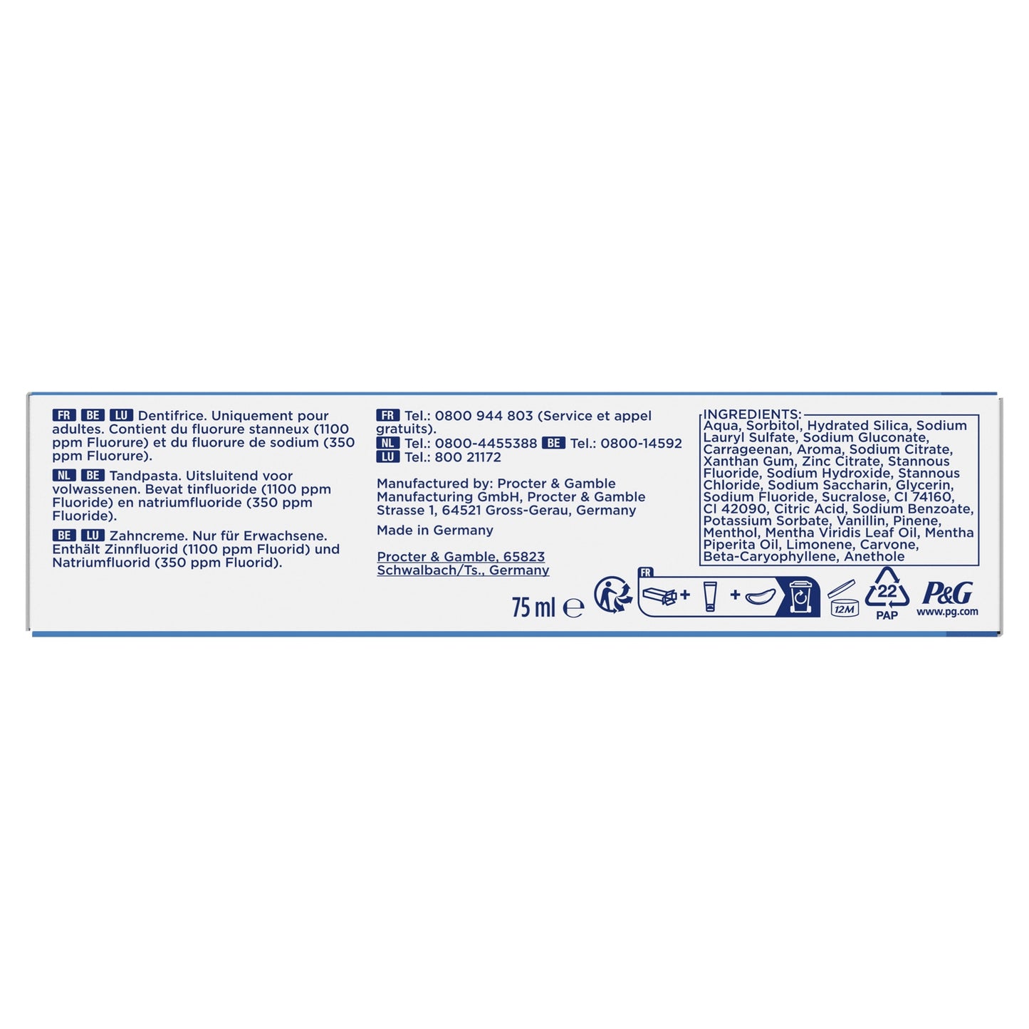 Dentifrice Pro-Expert Propreté Rafraîchissante ORAL-B