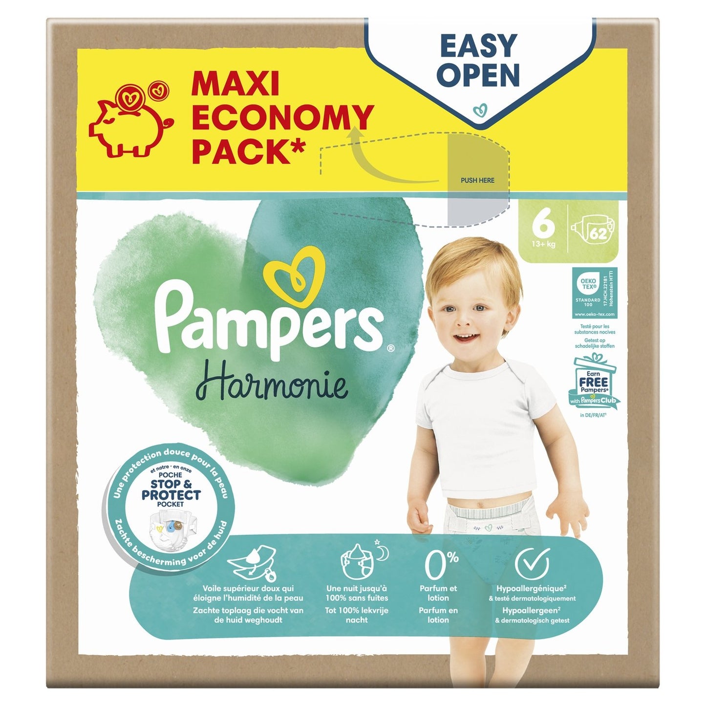 Couches Bébés Harmonie 13+ Kg Taille 6 PAMPERS