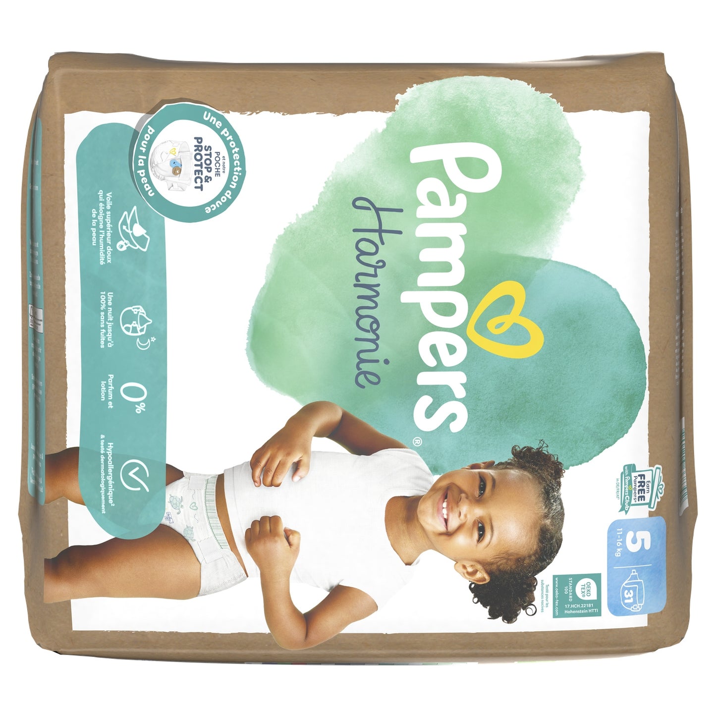 Couches Bébés Harmonie 11-16kg Taille 5 PAMPERS