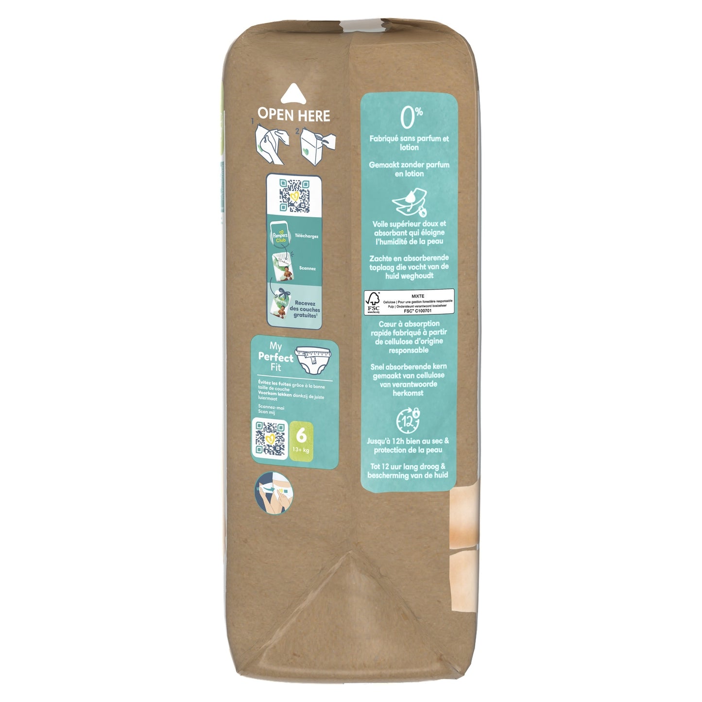 Couches Bébés Harmonie 13+kg Taille 6 PAMPERS
