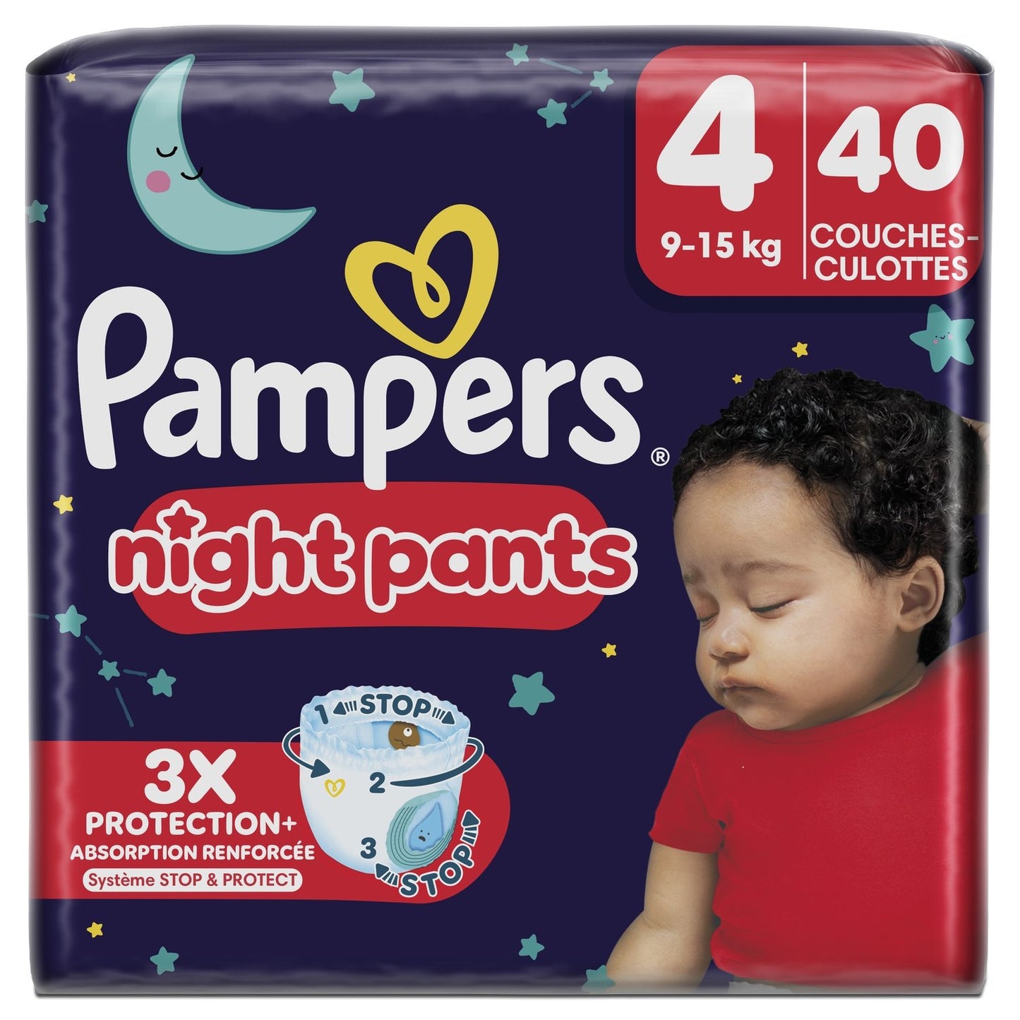Couches Culottes Bébé Night Pants T4 9-15kg PAMPERS le paquet de 40 couches culottes