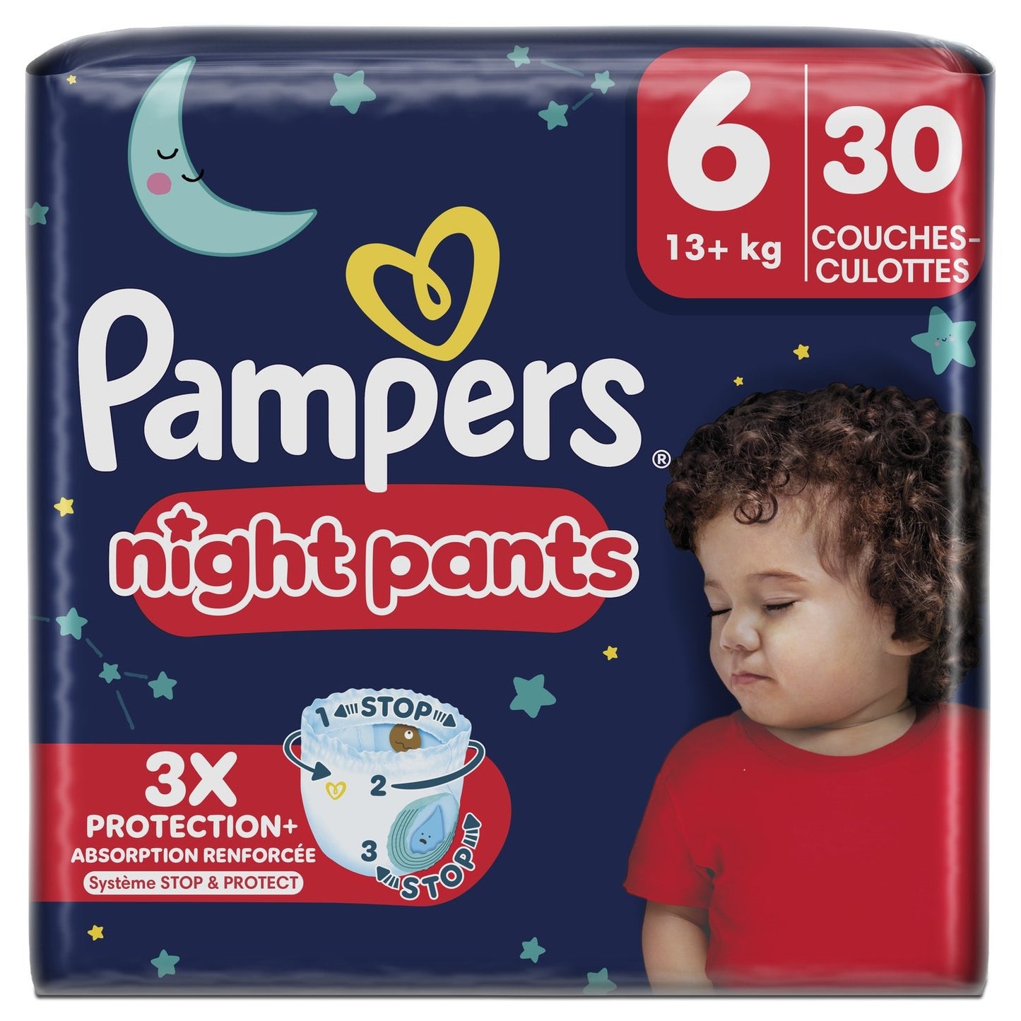 Couches Culottes Bébés Night Pants T6 13+ Kg PAMPERS le paquet de 30 couches culottes
