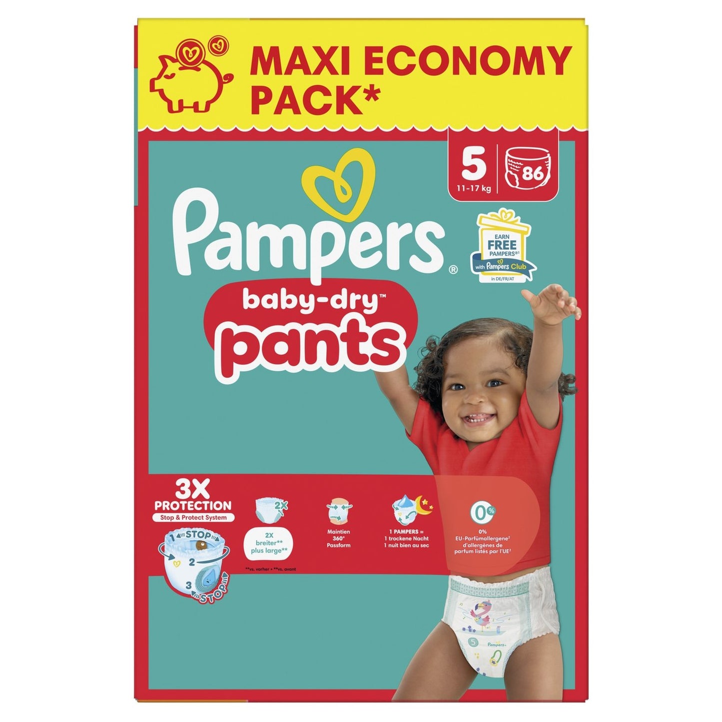 Couches Culottes Bébés Baby-Dry Pants 11-17kg Taille 5 PAMPERS