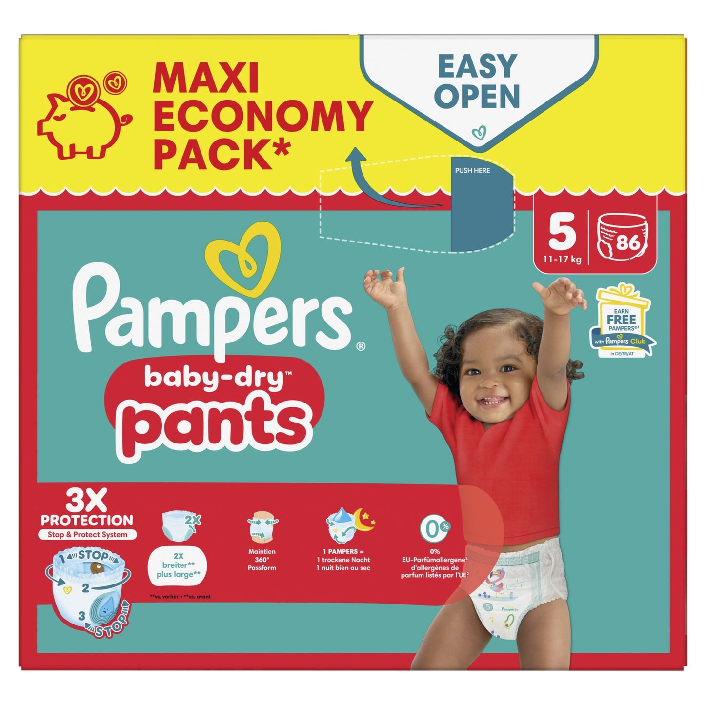 Couches Culottes Bébés Baby-Dry Pants 11-17kg Taille 5 PAMPERS