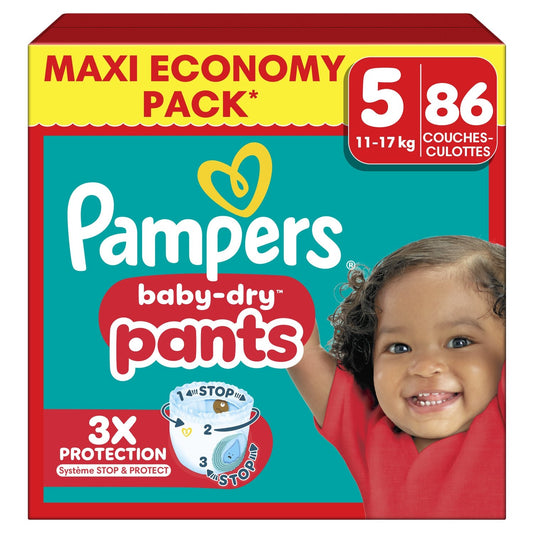 Baby-Dry Pants 11-17kg Size 5 PAMPERS