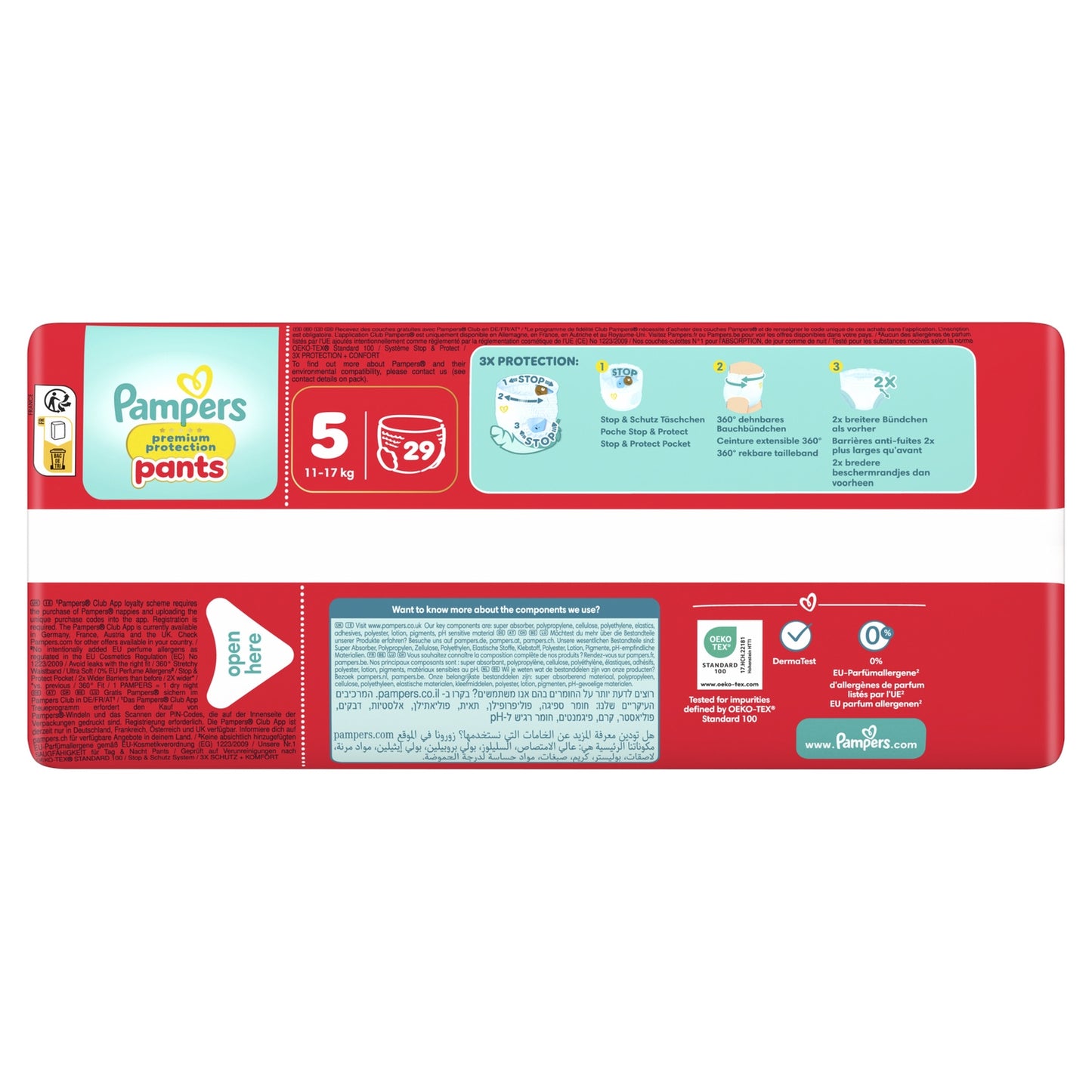 Couches Culottes Bébés Premium Protection T5 11-17kg PAMPERS