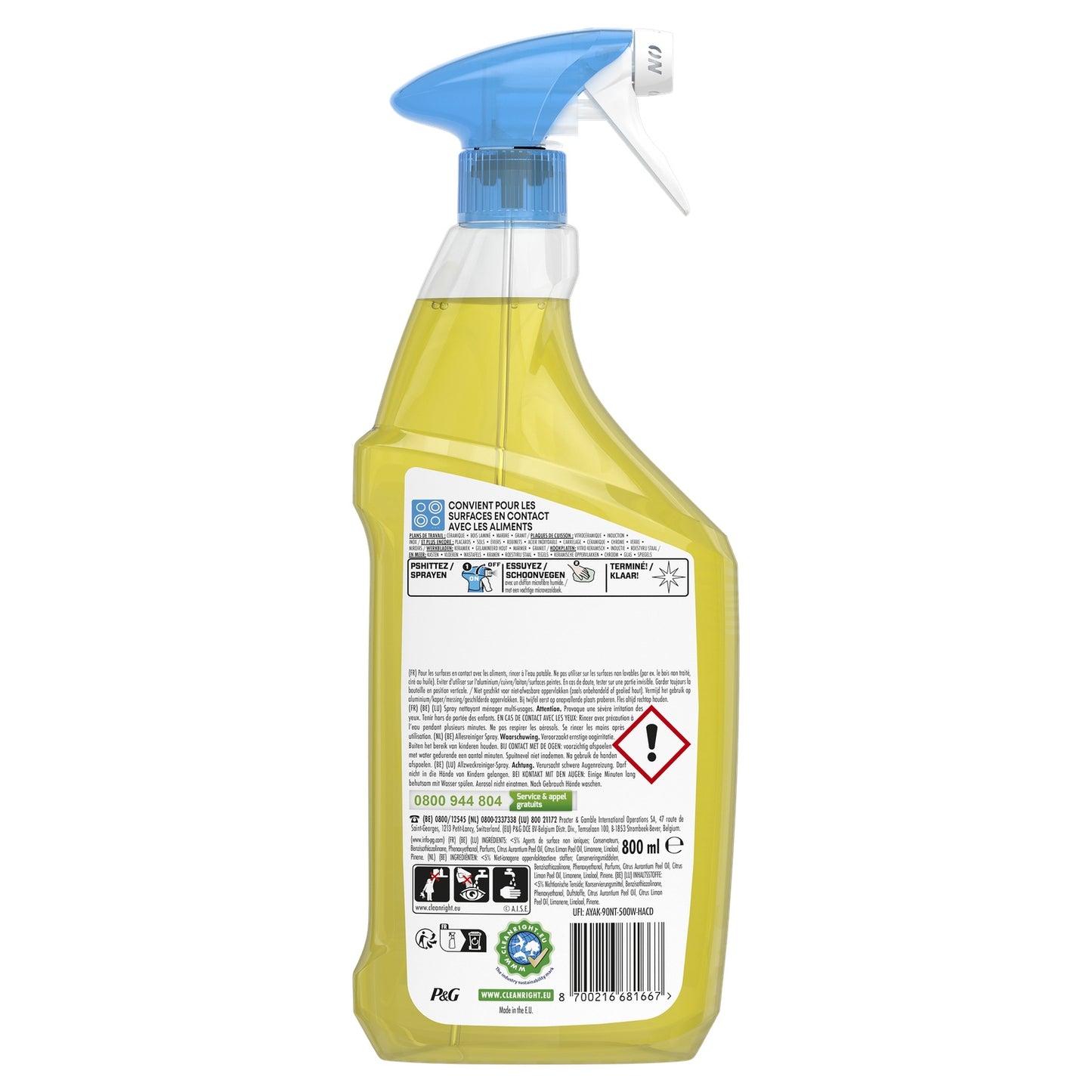 Nettoyant Ménager Cuisine Dégraissant Citron MR PROPRE