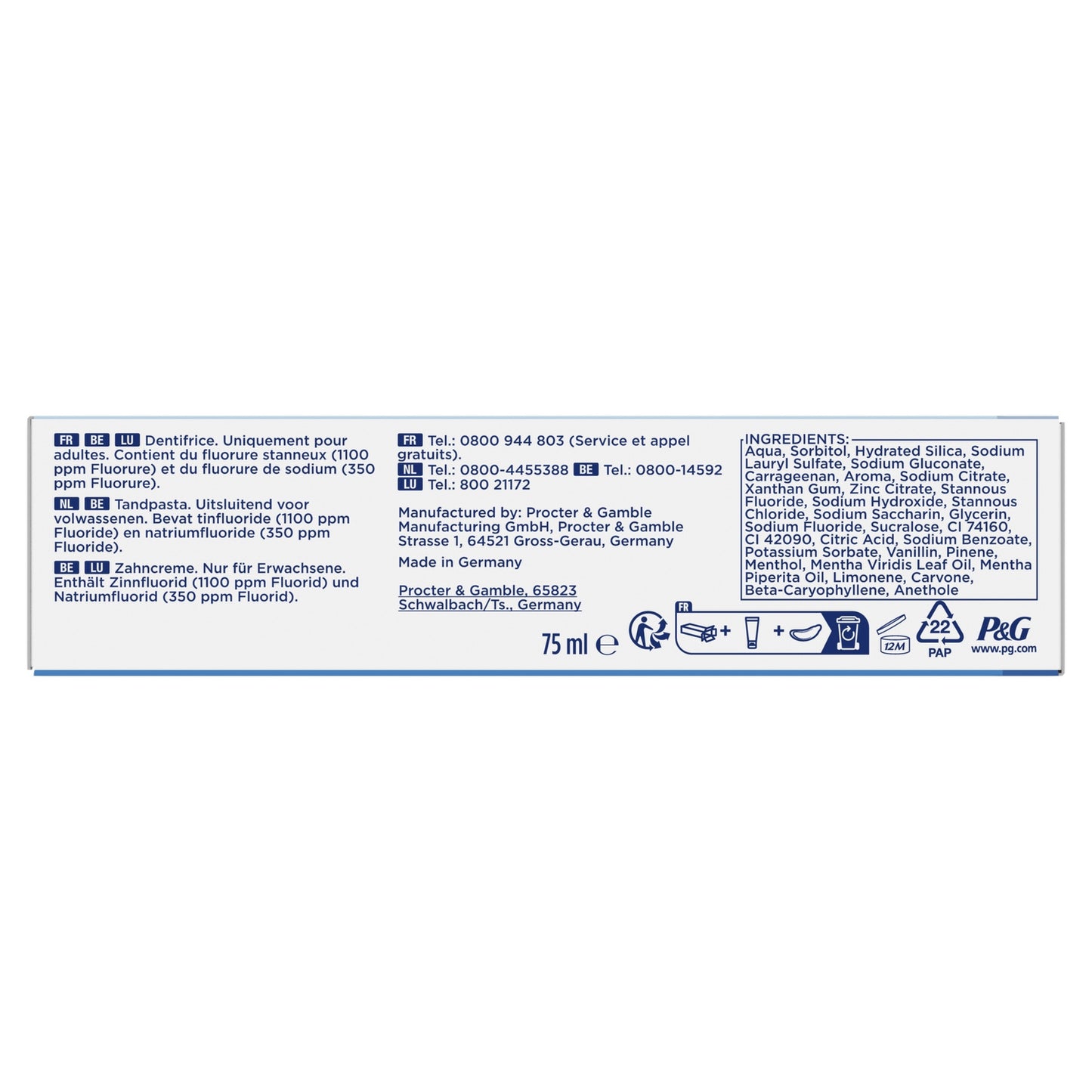 Dentifrice Pro-Expert Propreté Rafraîchissante ORAL-B