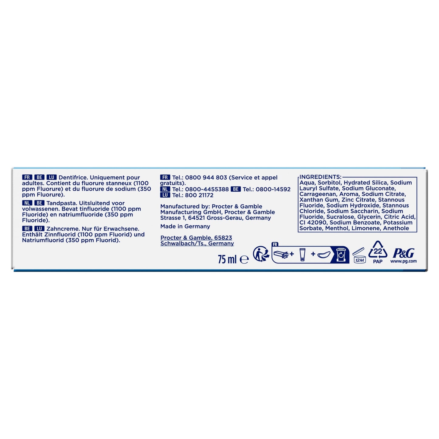 Dentifrice Pro-Expert Dents Sensibles Calm ORAL-B