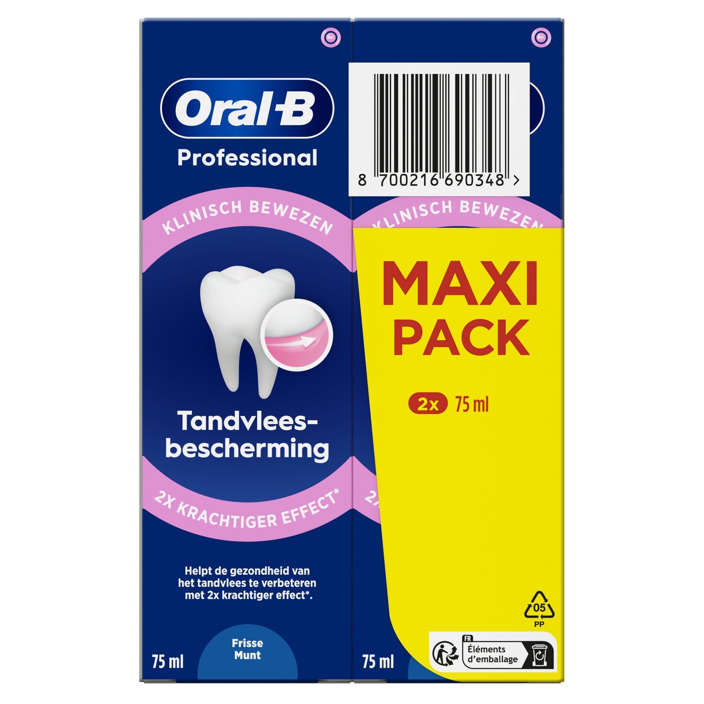 Dentifrice Protection Gencives Menthe Extra Fraîche ORAL-B