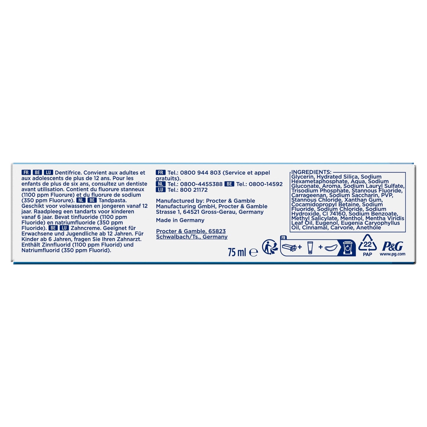 Dentifrice Pro-Expert Cristaux Nettoyants ORAL-B