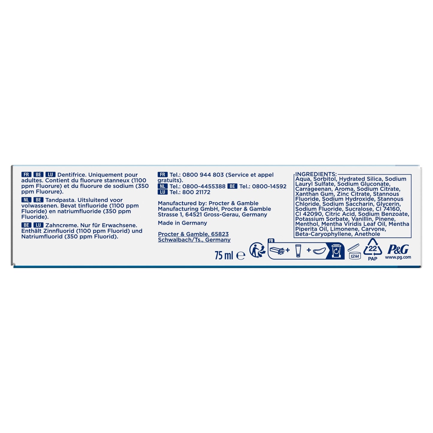 Dentifrice Pro-Expert Propreté Rafraîchissante ORAL-B